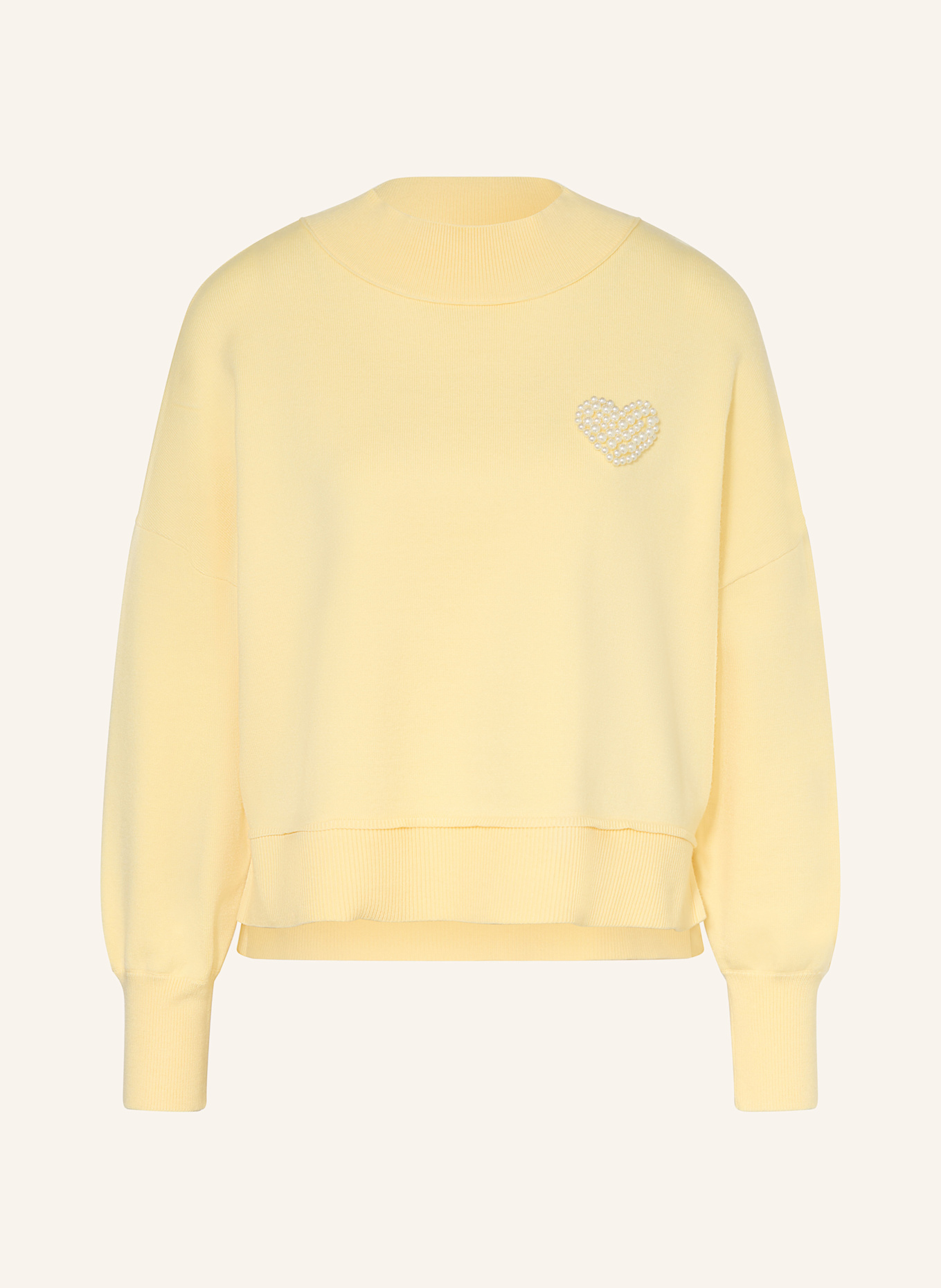 MARC AUREL Sweater with decorative beads: WHITE