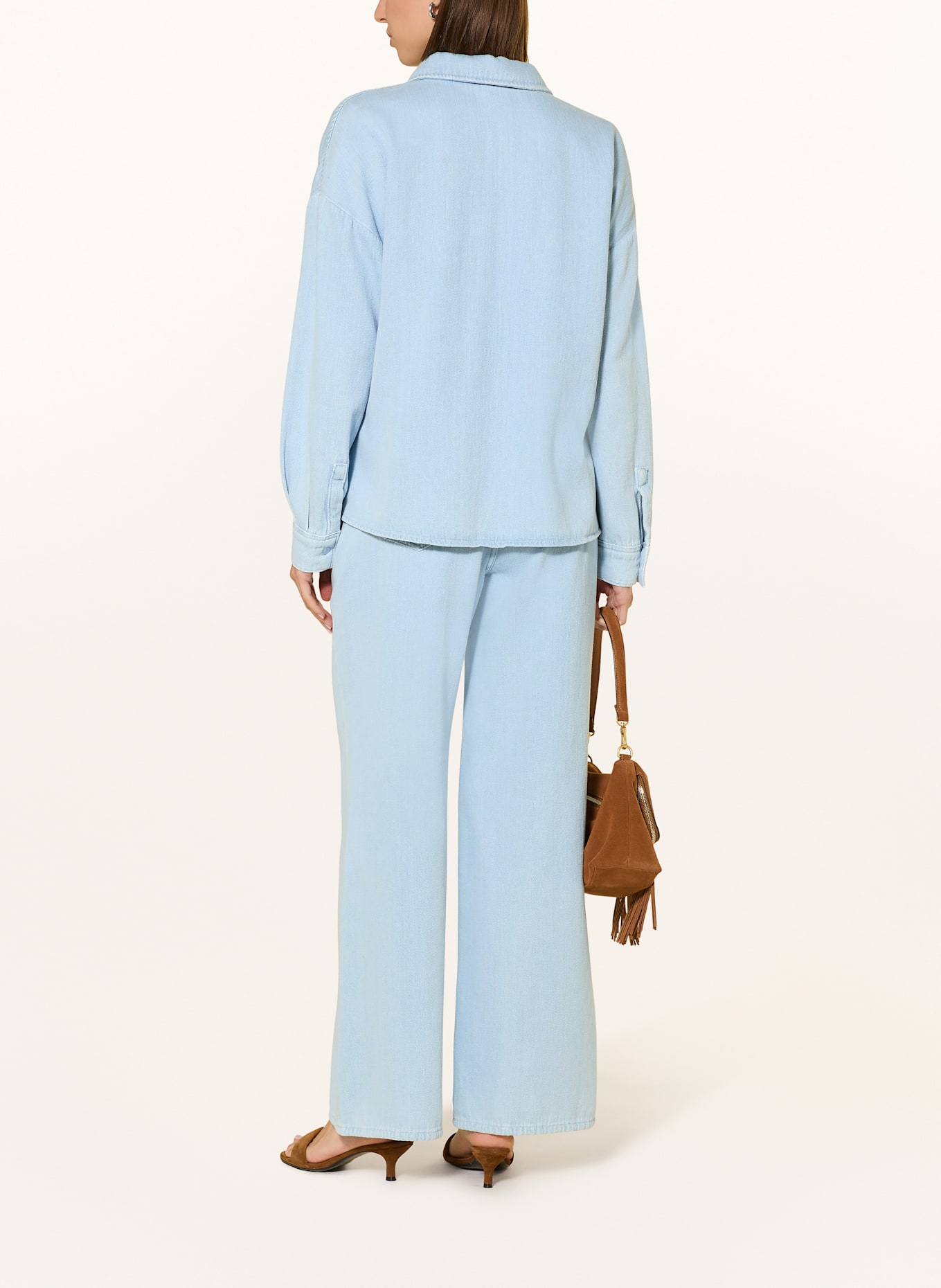 MARC AUREL Jeansbluse: HELLBLAU