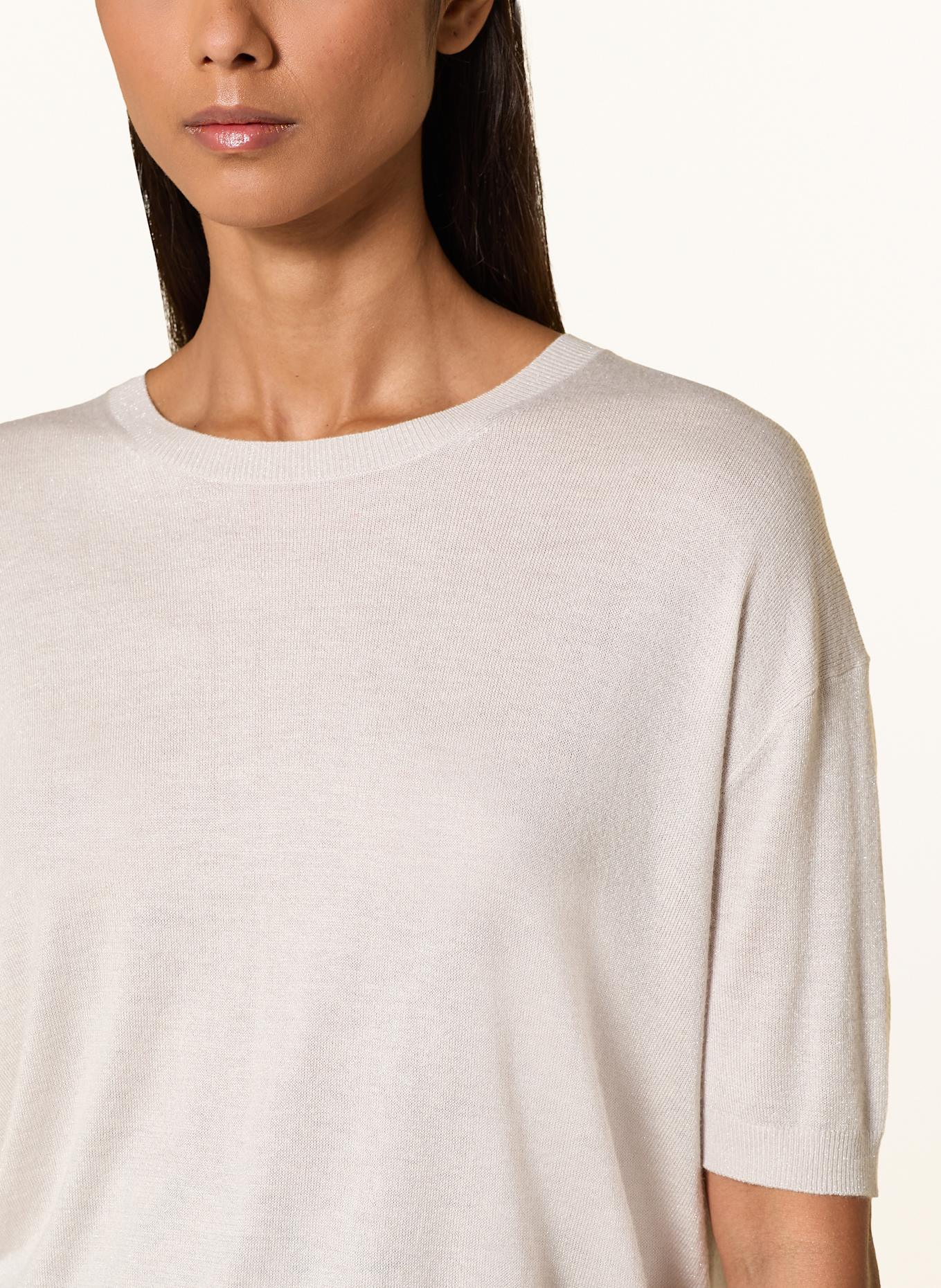 MARC AUREL Knit shirt with glitter thread: BEIGE