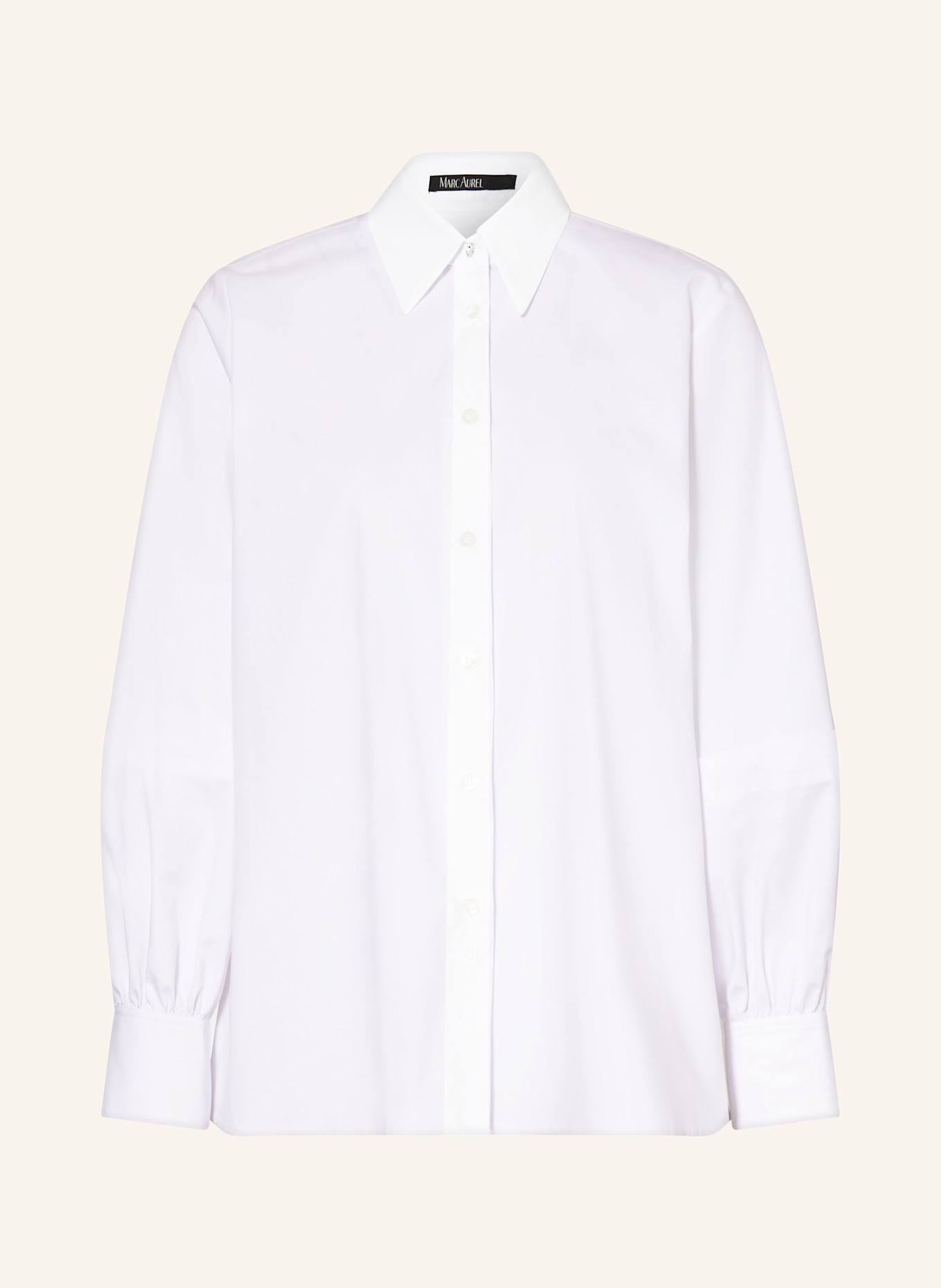 MARC AUREL Koszula z wolantami i ozdobnymi kamykami: BIAŁY