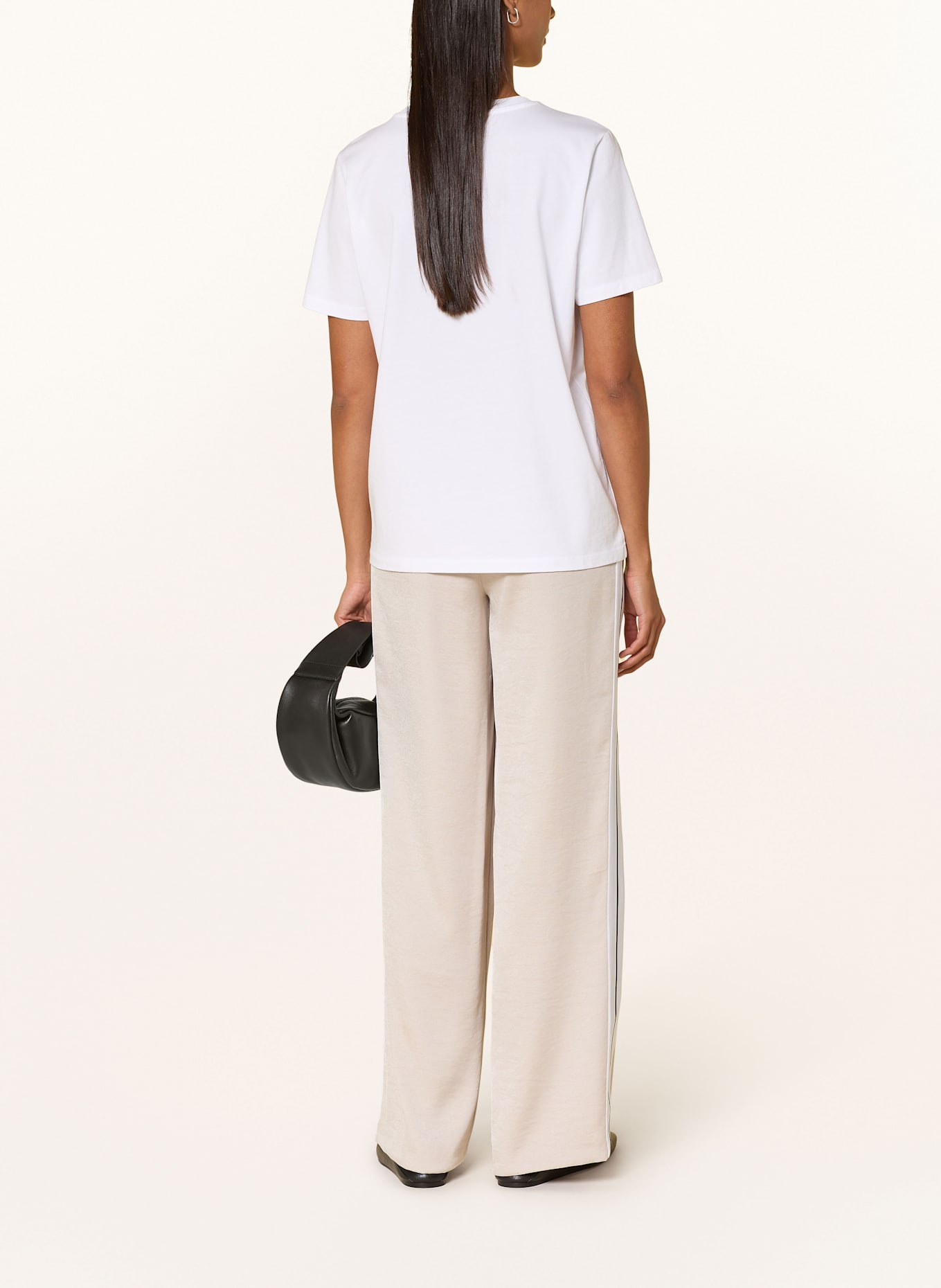 MARC AUREL T-Shirt mit Schmucksteinen: WEISS