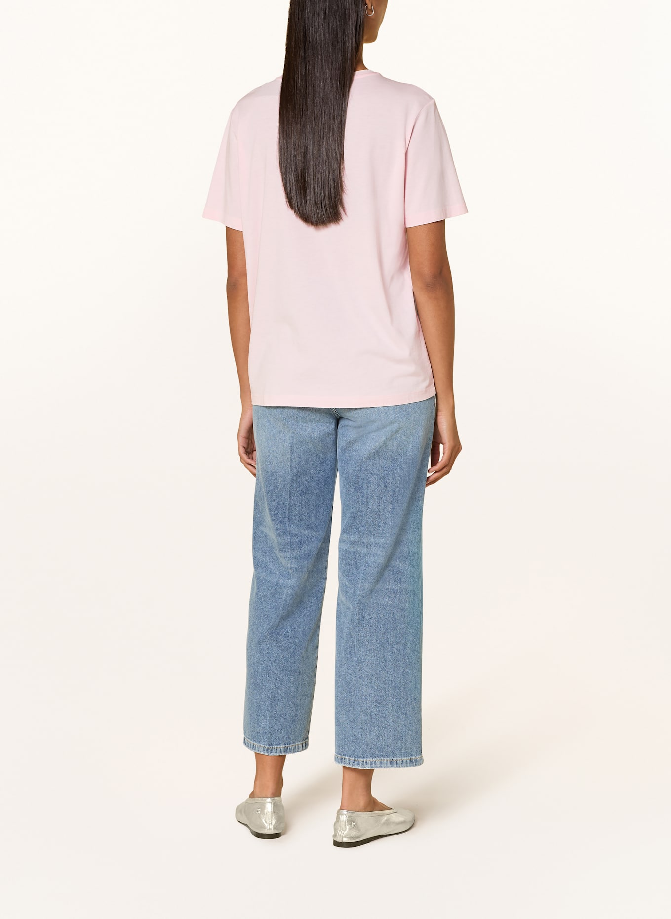 MARC AUREL T-Shirt mit Schmucksteinen: HELLROSA