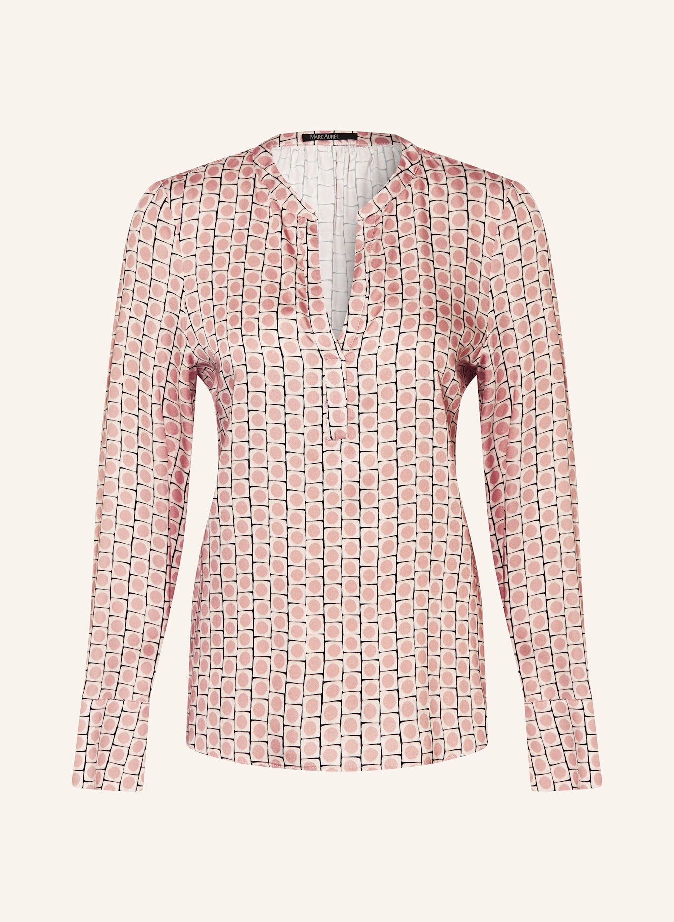 MARC AUREL Shirt blouse: BEIGE / LIGHT PINK