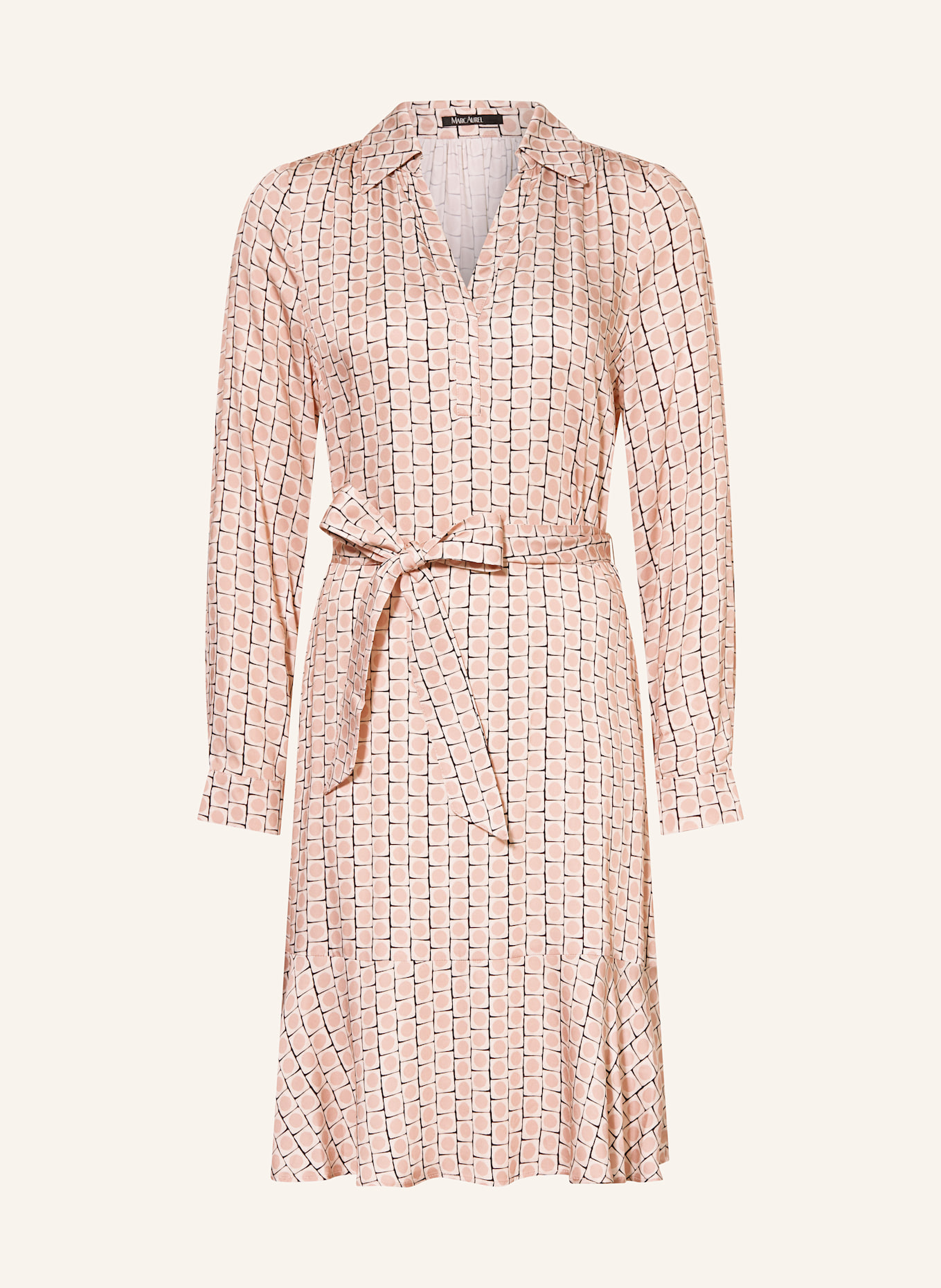 MARC AUREL Dress with frills: LIGHT PINK / ROSE / BLACK