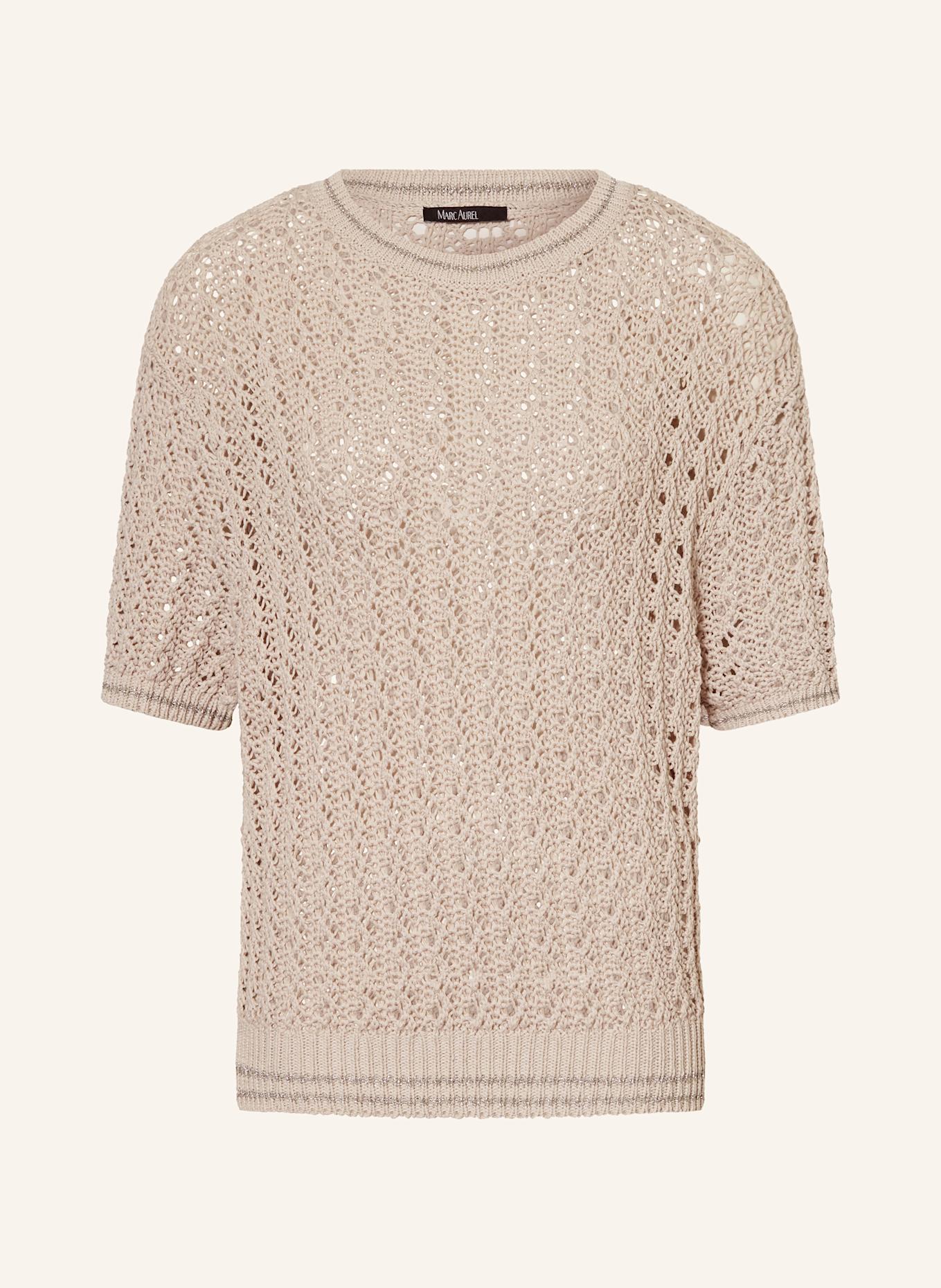 MARC AUREL Pullover mit Glitzergarn: BEIGE