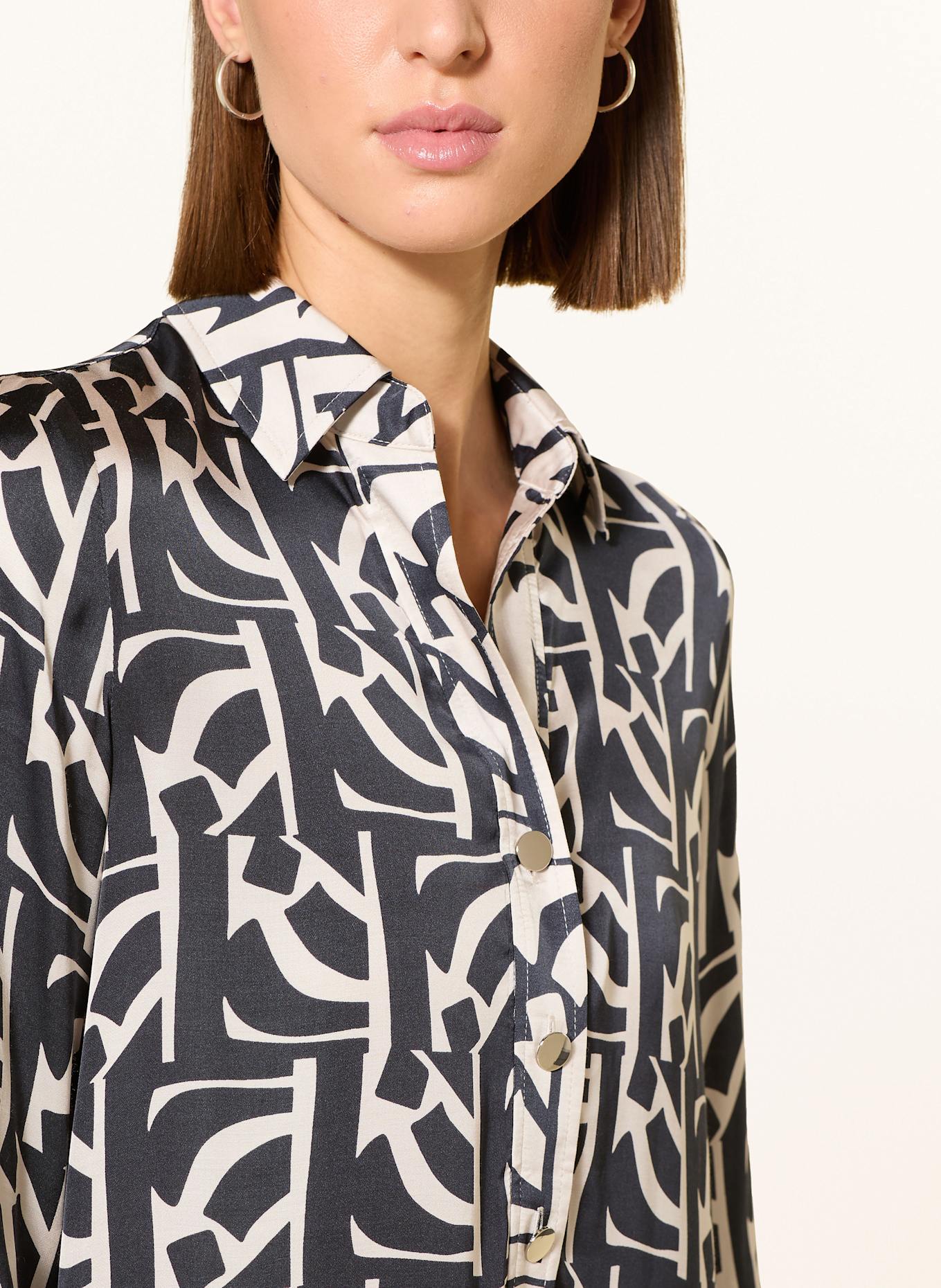 MARC AUREL Kleid mit 3/4-Arm: SCHWARZ / CREME