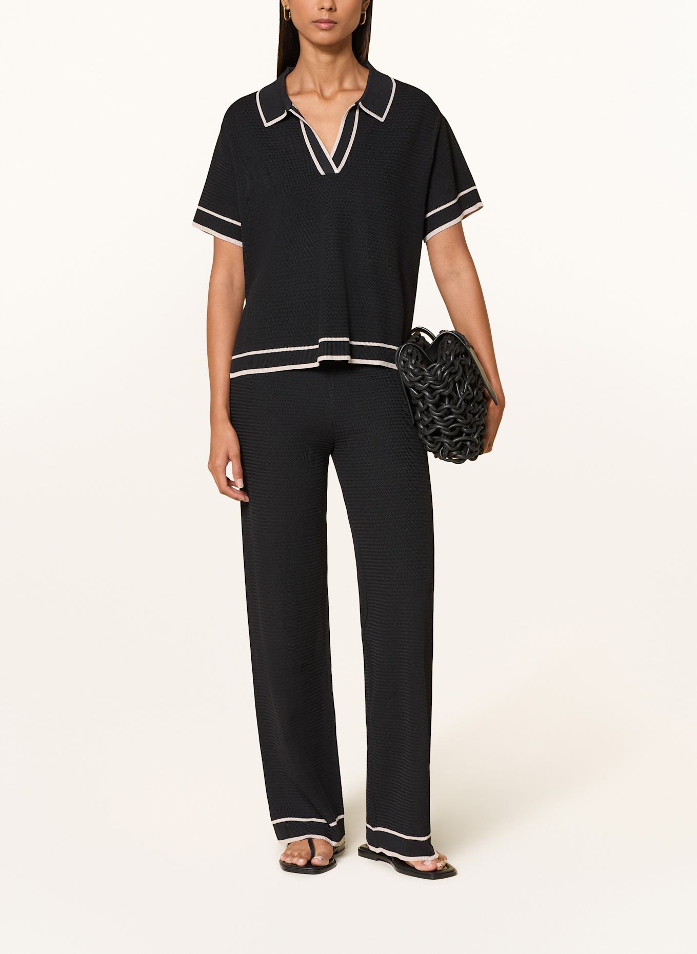 MARC AUREL Strickhose: SCHWARZ