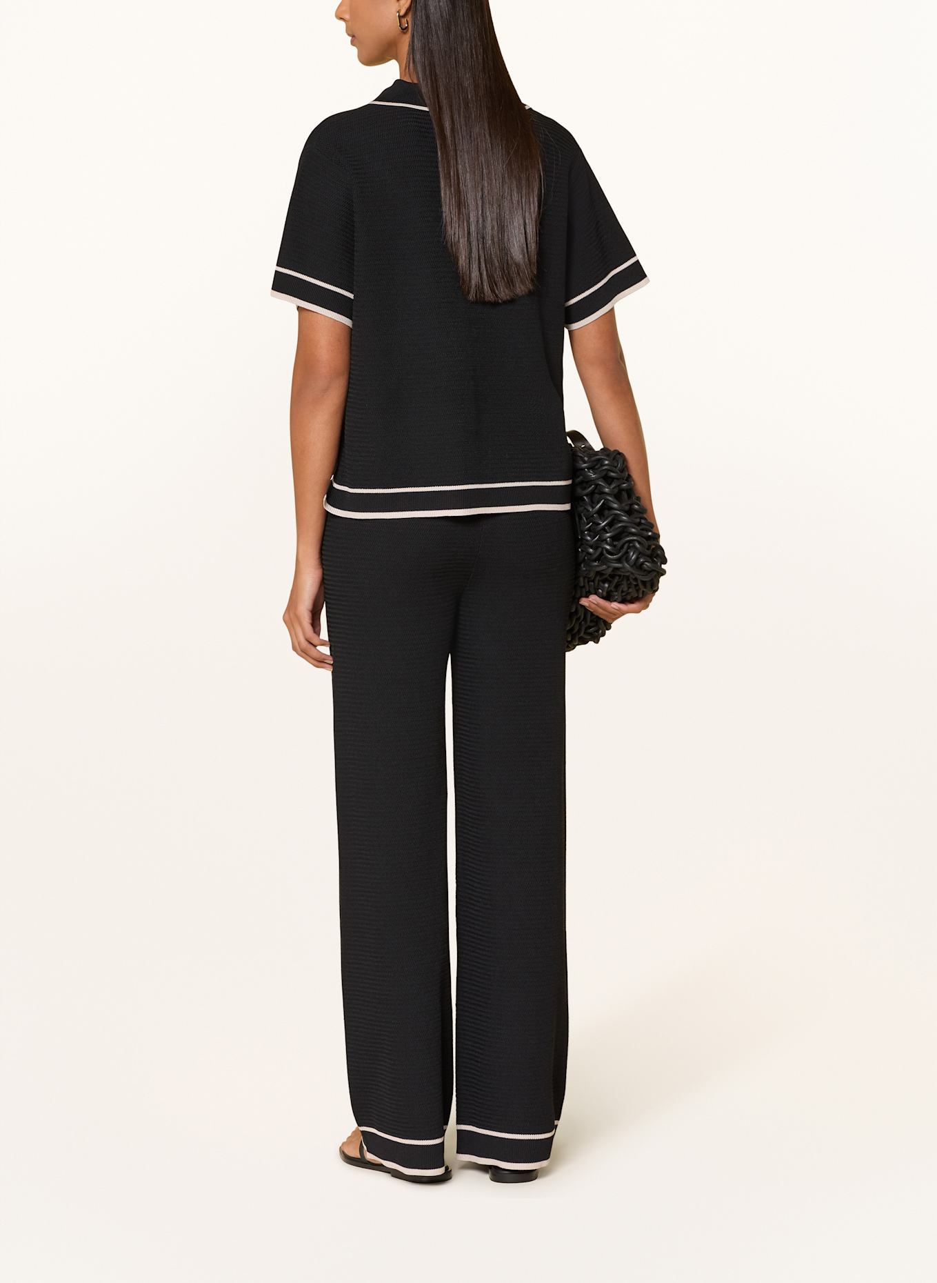 MARC AUREL Strickhose: SCHWARZ