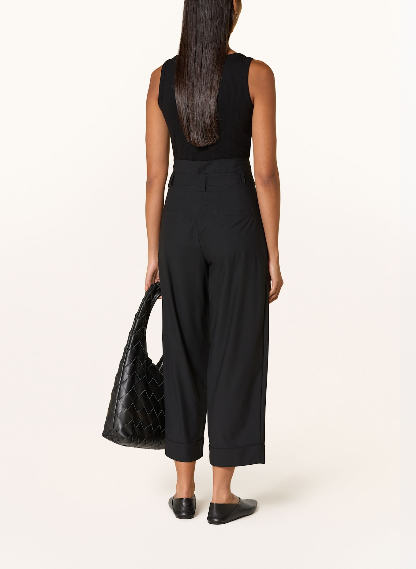 MARC AUREL Paperbag-Hose: SCHWARZ