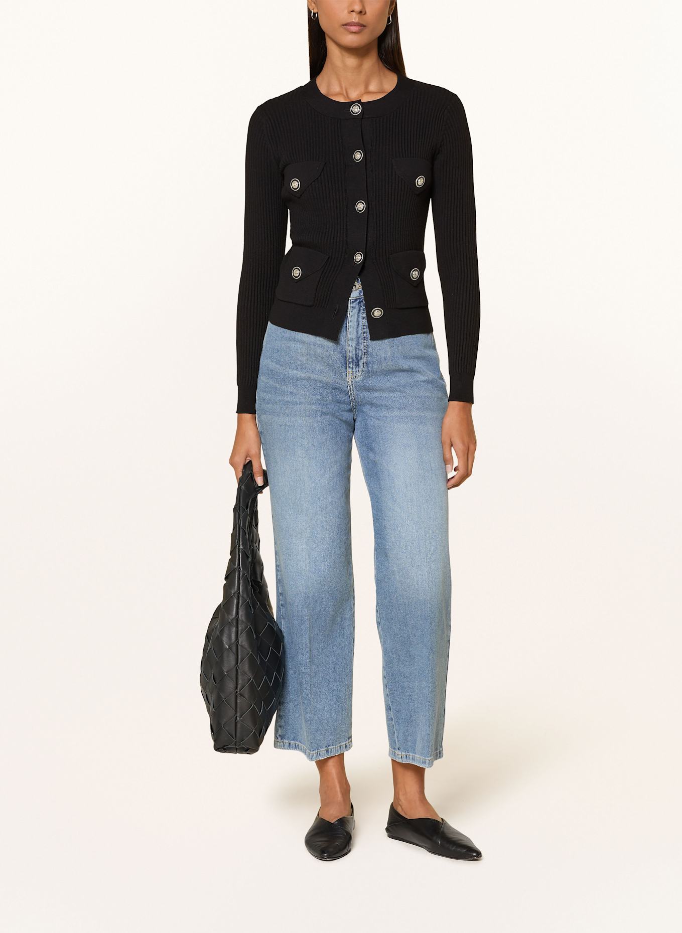 MARC AUREL Strickjacke: SCHWARZ