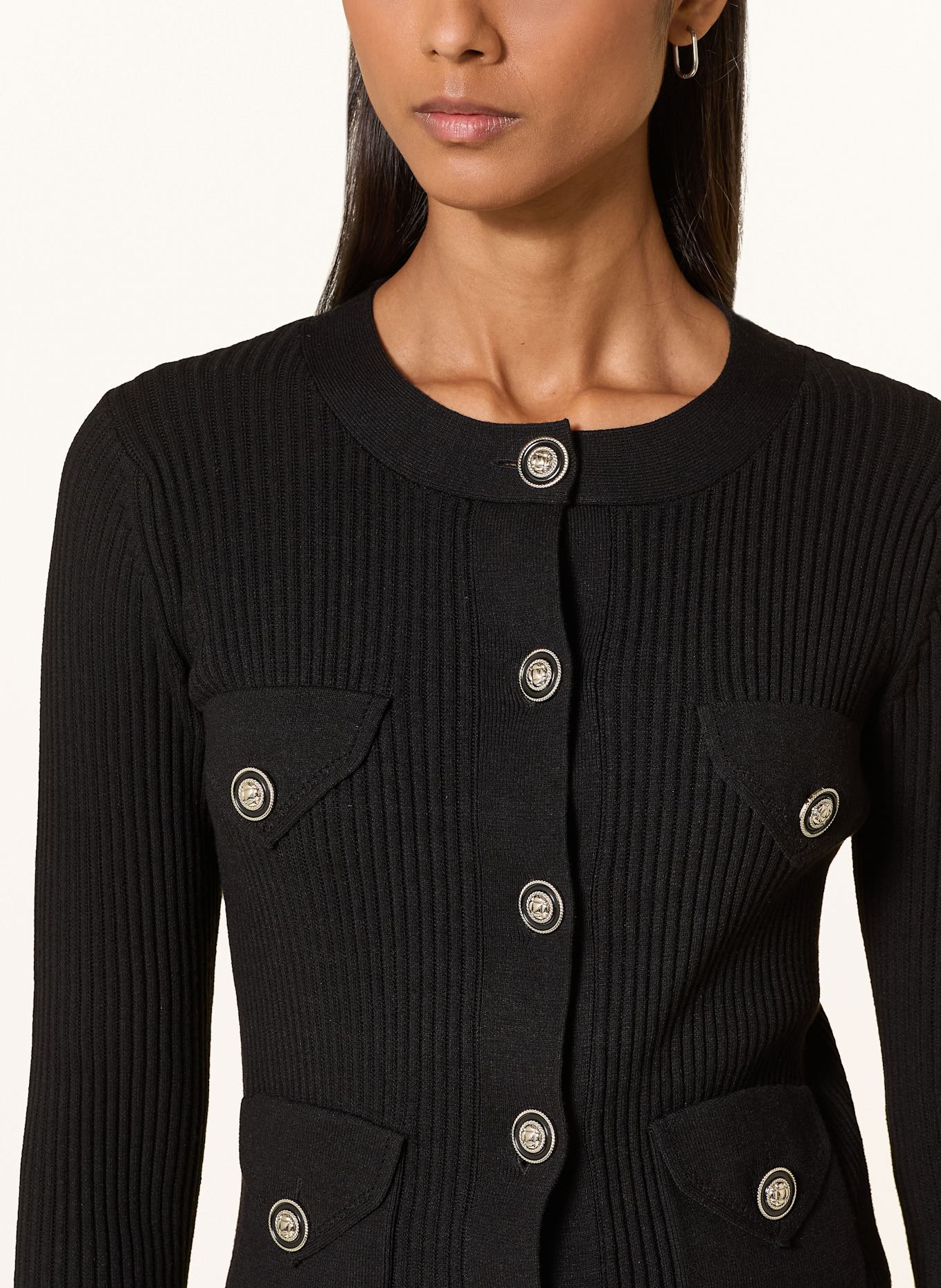 MARC AUREL Strickjacke: SCHWARZ