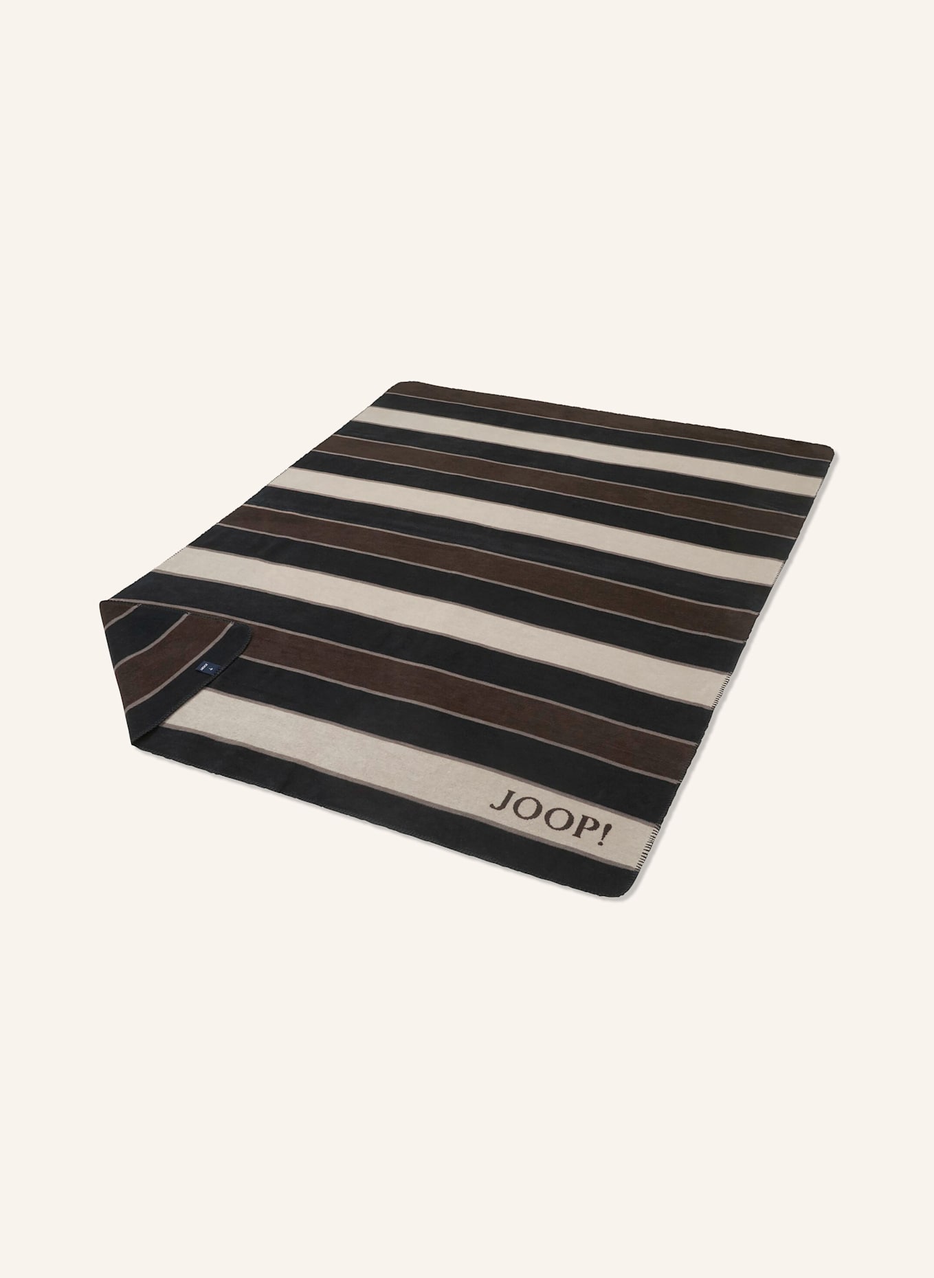 JOOP! Plaid JOOP! STRIPES: SCHWARZ / DUNKELBRAUN / BEIGE