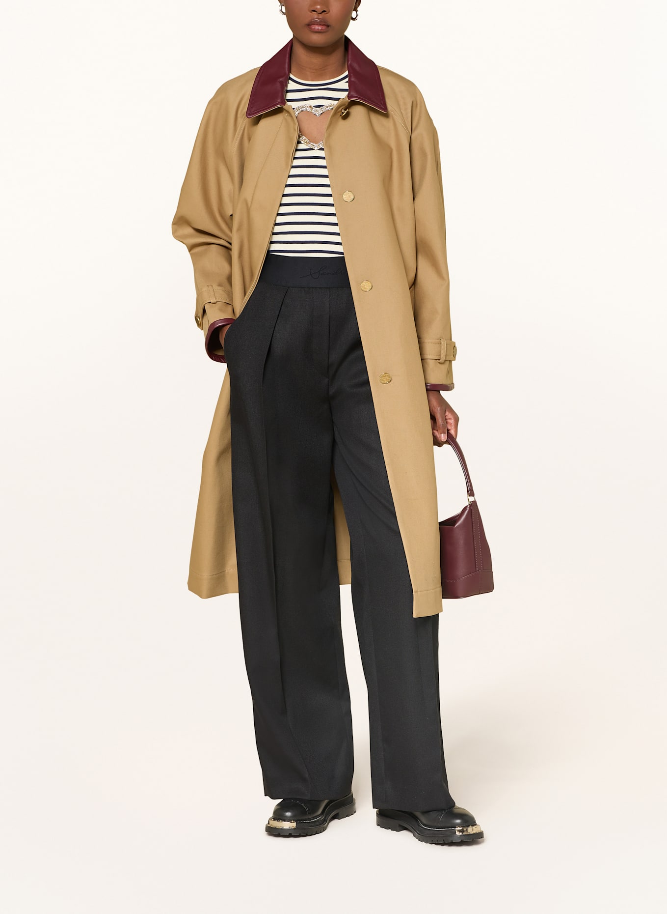 SANDRO Marlenehose: SCHWARZ