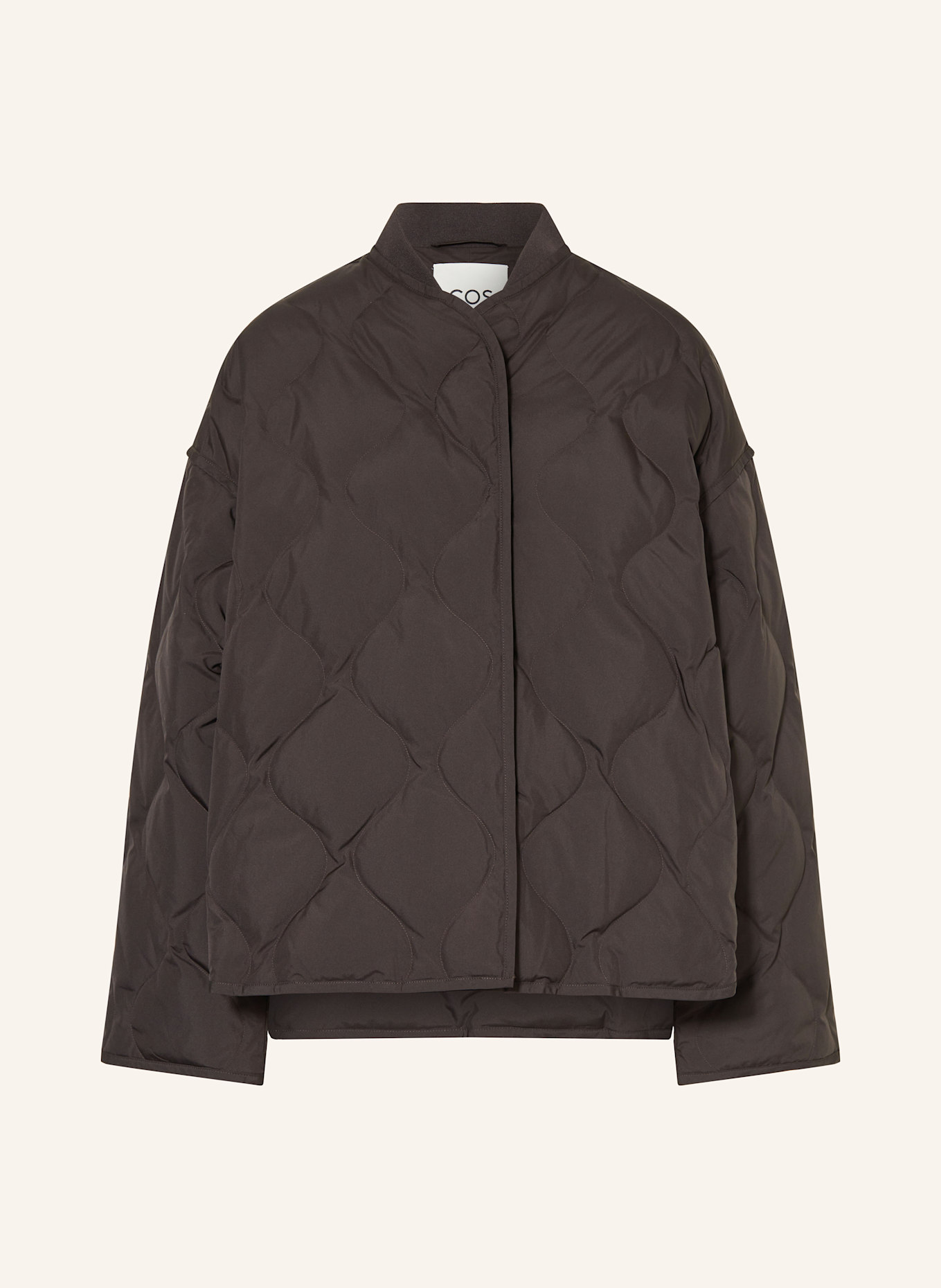 COS Oversized down jacket: DARK BROWN