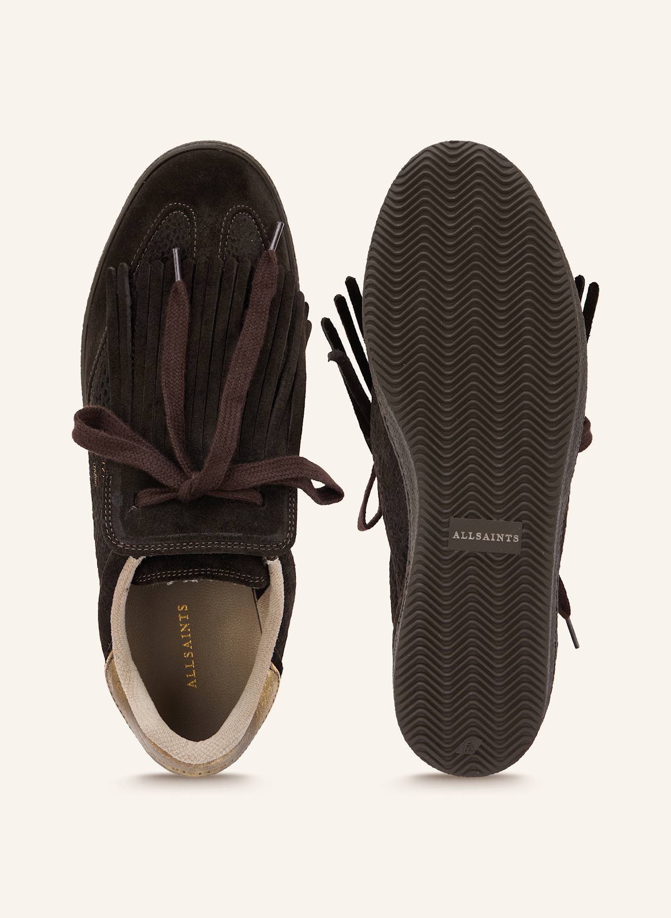 ALLSAINTS Sneaker THELMA FRINGE: DUNKELBRAUN
