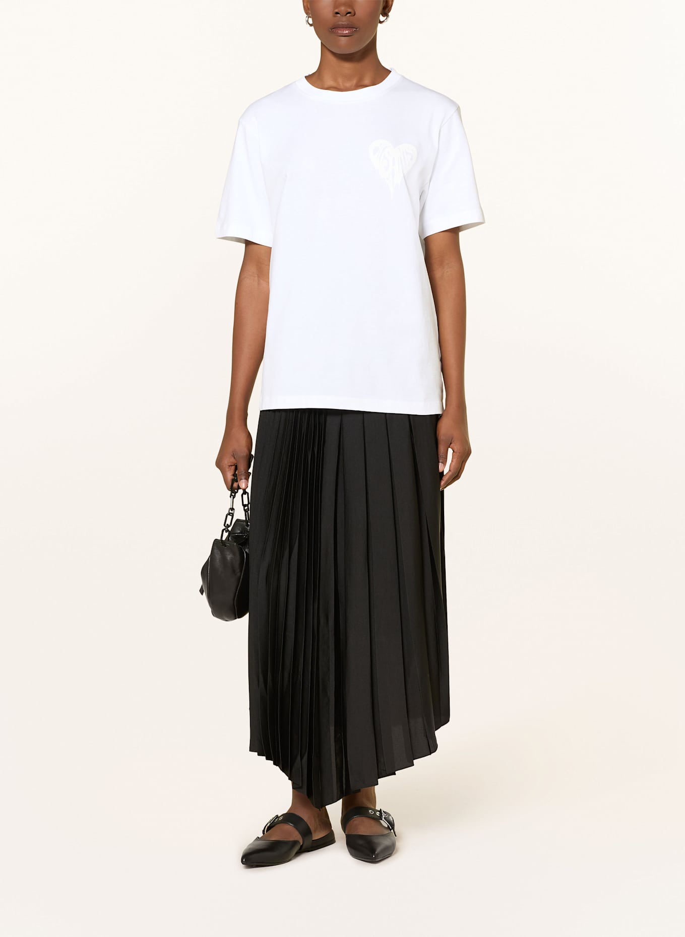 ALLSAINTS T-shirt POSTER BF: BIAŁY / CZARNY