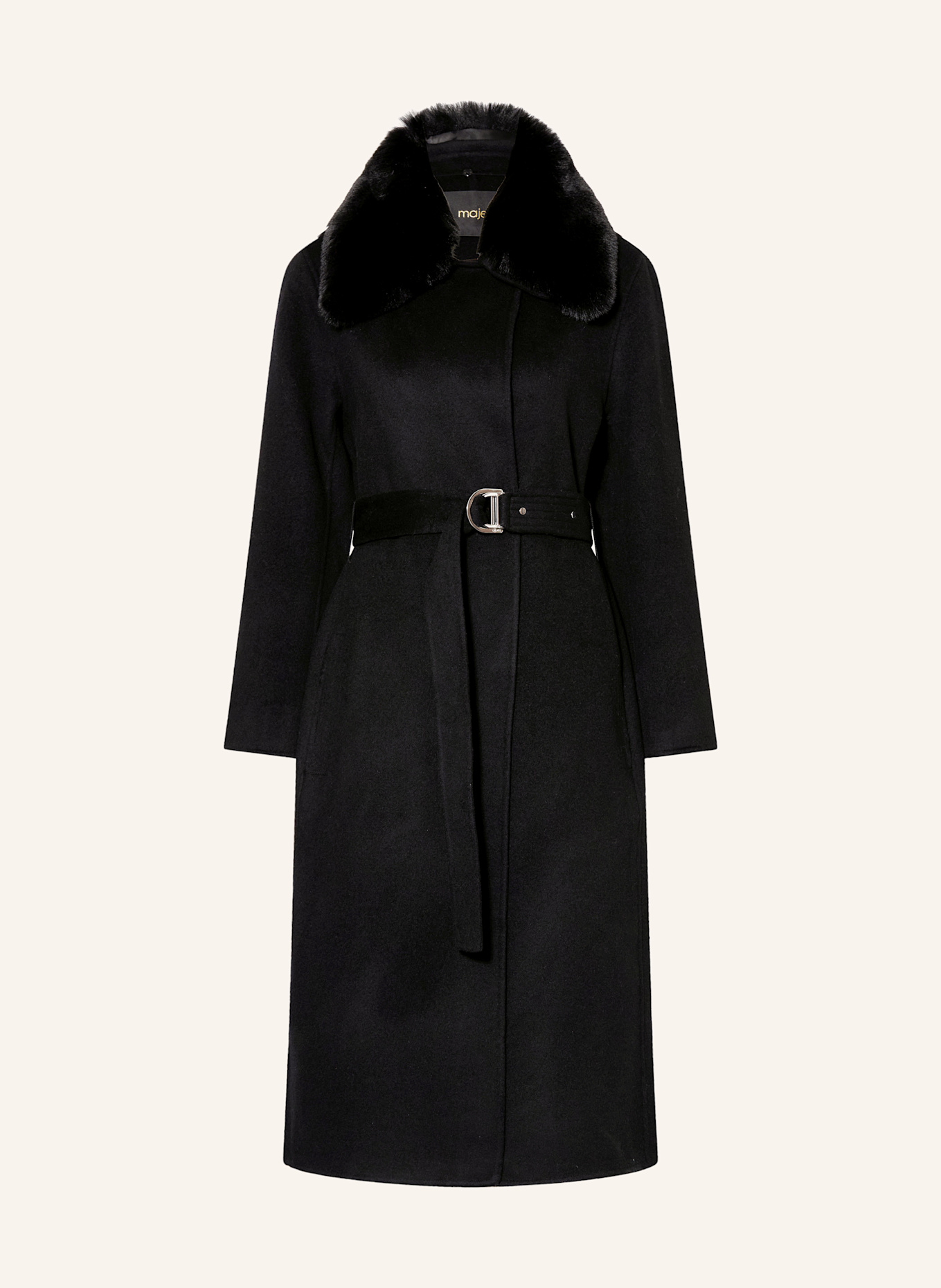 maje Wollmantel: SCHWARZ