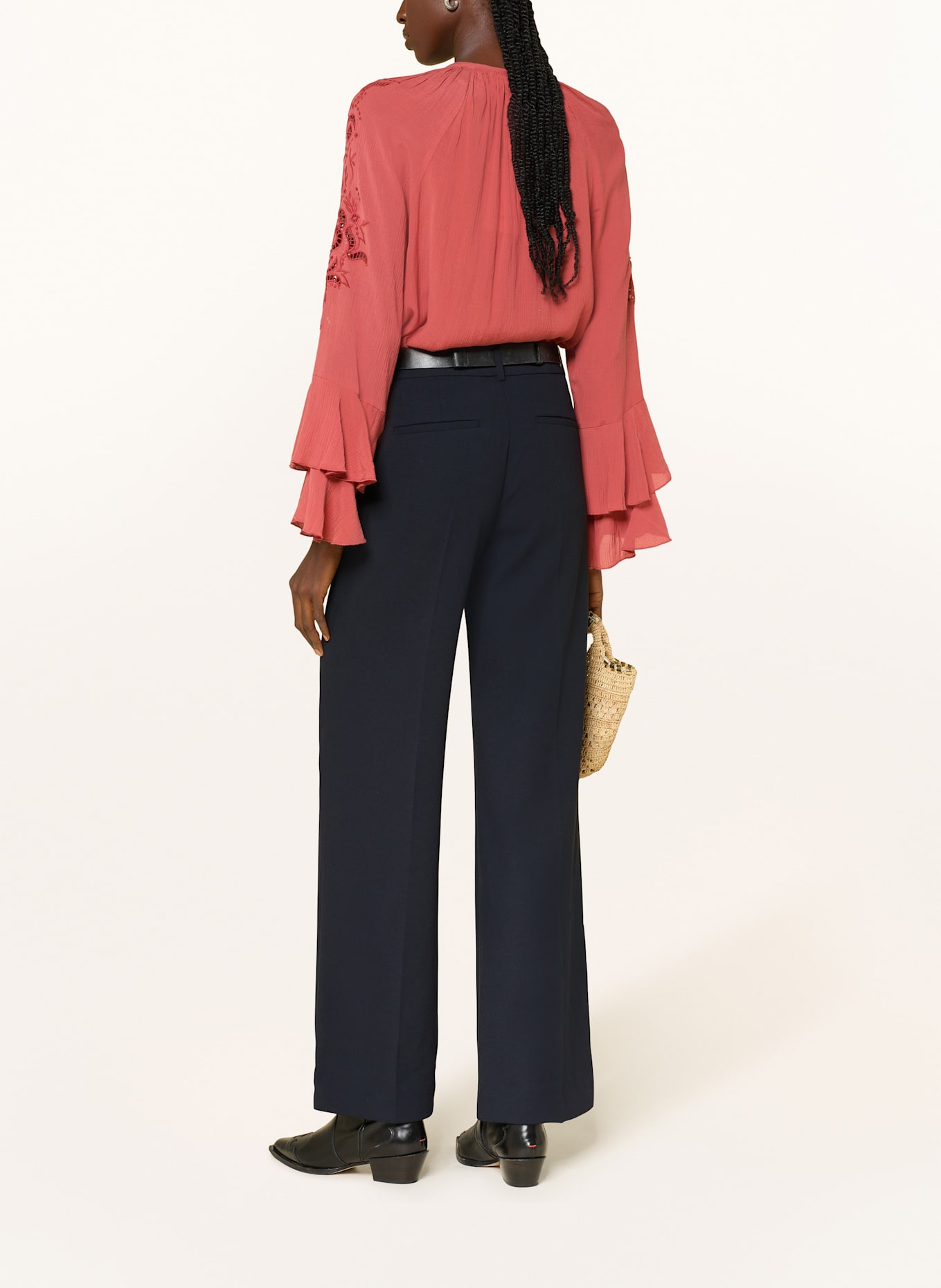 ba&sh Marlenehose NISTACHIO: DUNKELBLAU