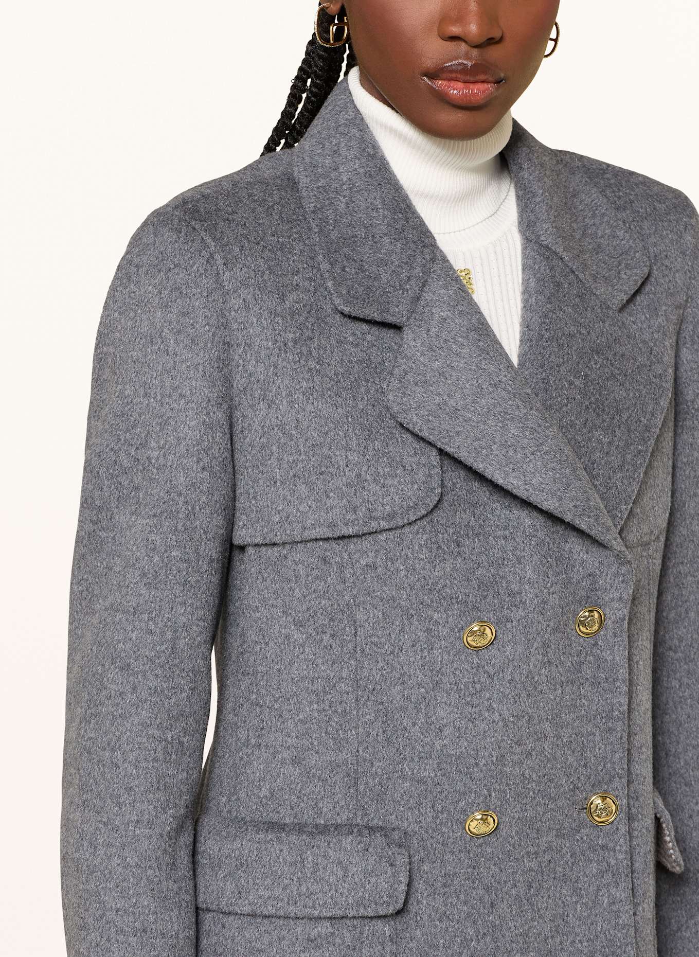 SANDRO Wollmantel: GRAU