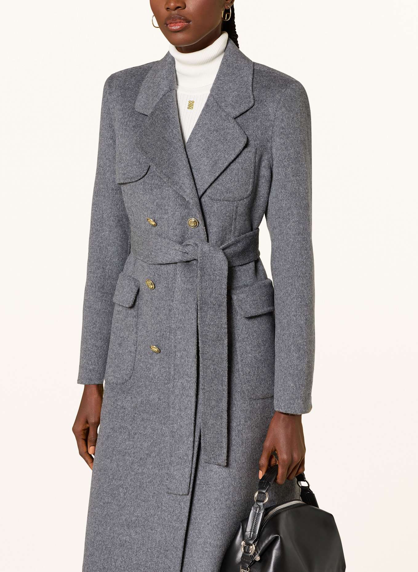 SANDRO Wollmantel: GRAU