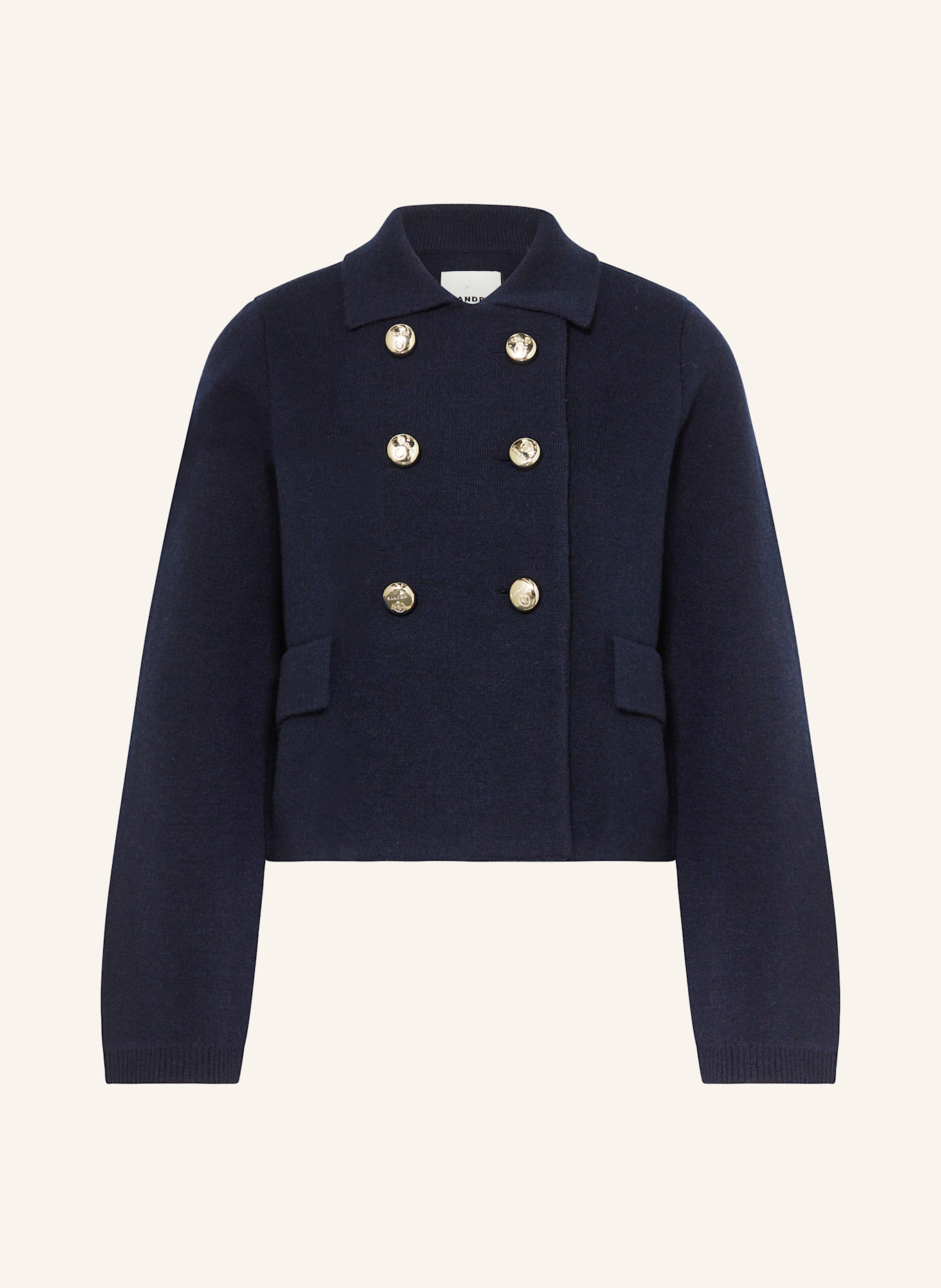 SANDRO Strickjacke: DUNKELBLAU