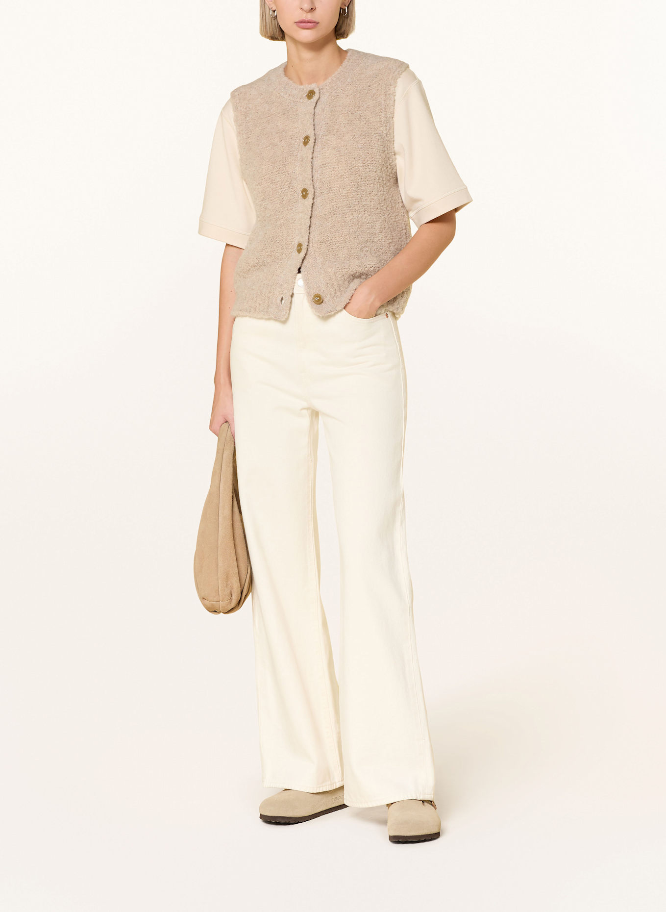 Marc O'Polo Strickweste: BEIGE