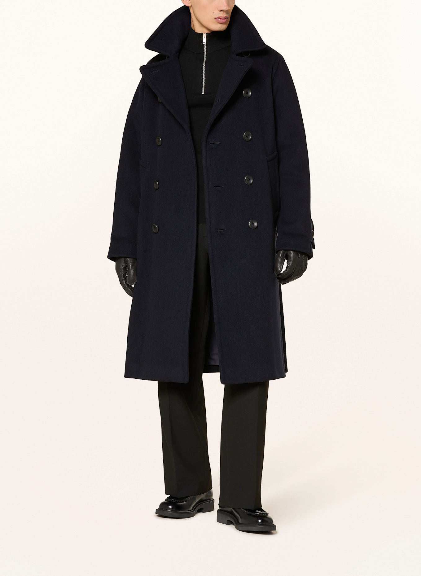 SANDRO Wollmantel: DUNKELBLAU