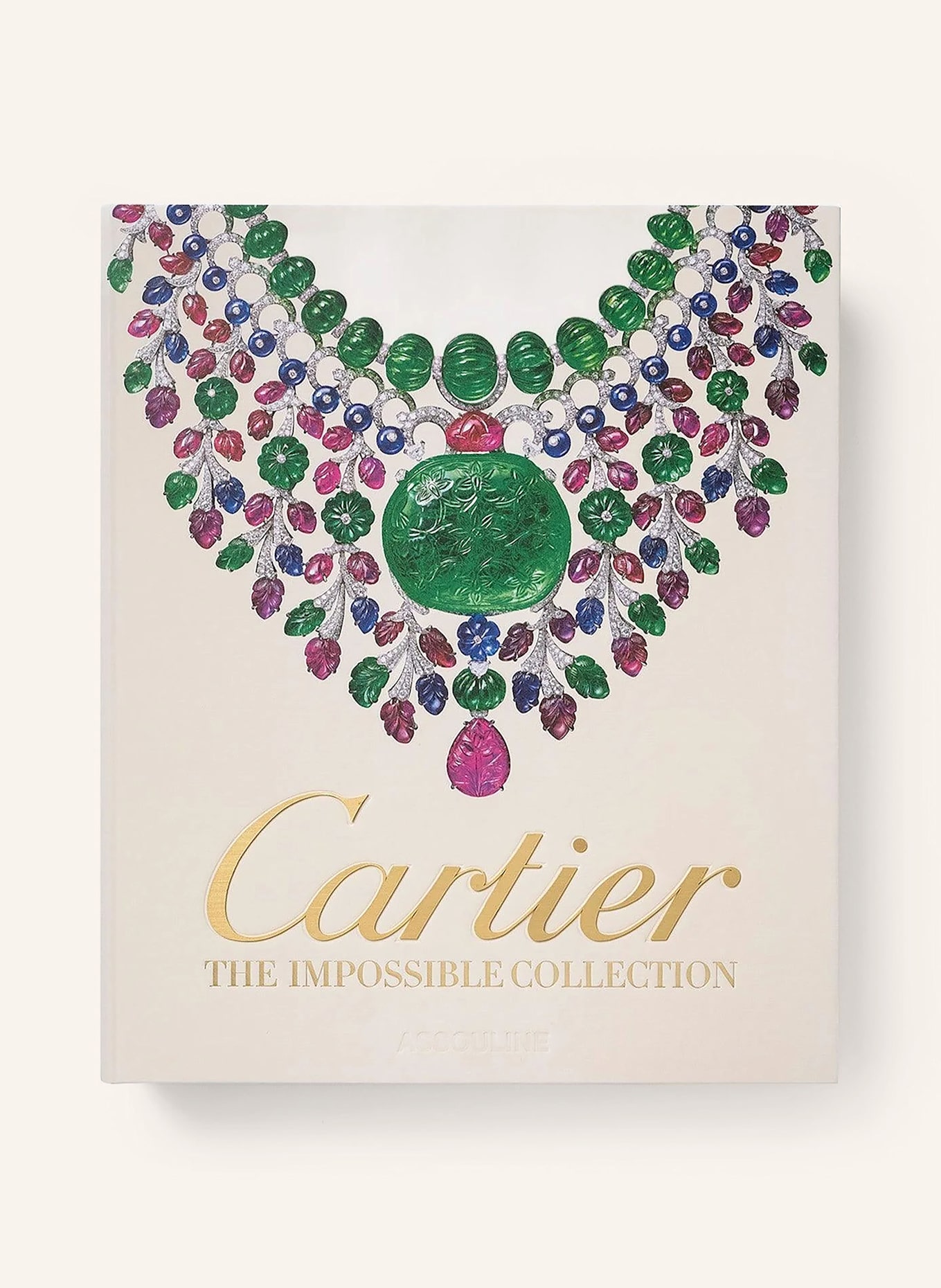 ASSOULINE Książka CARTIER: THE IMPOSSIBLE COLLECTION: KREMOWY / ZIELONY / FUKSJA