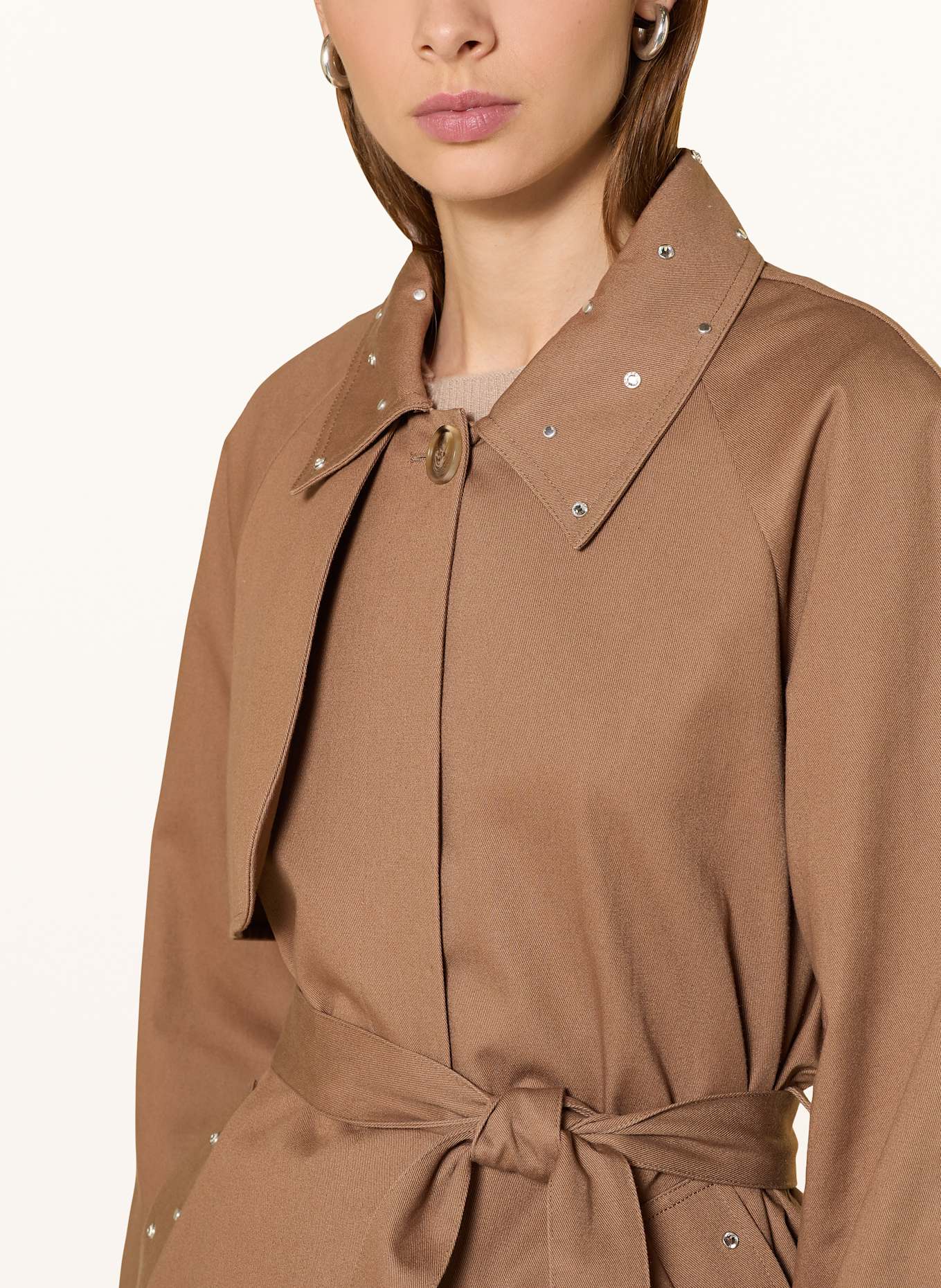 Joseph Ribkoff Jacket with decorative gems: BROWN