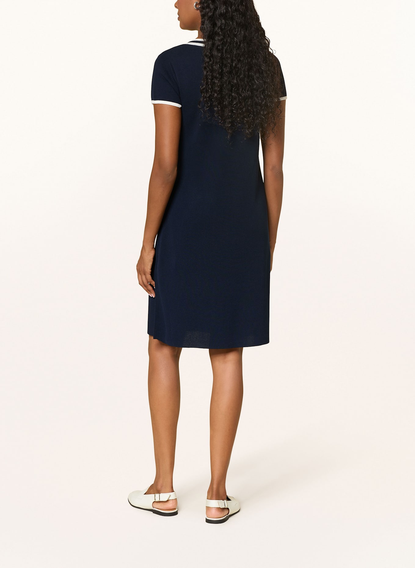 Joseph Ribkoff Strickkleid: DUNKELBLAU / WEISS