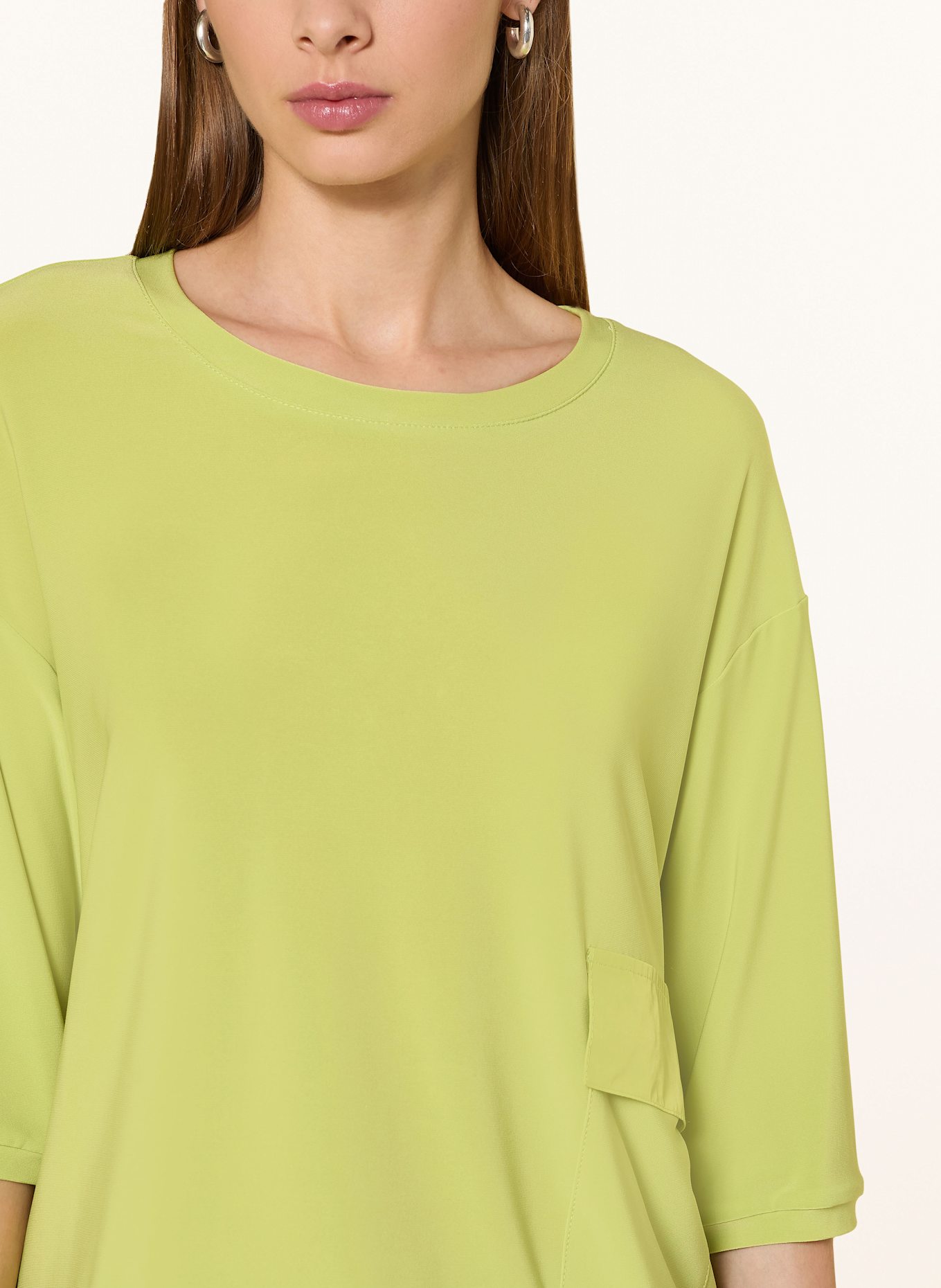 Joseph Ribkoff Shirt im Materialmix mit 3/4-Arm: HELLGRÜN