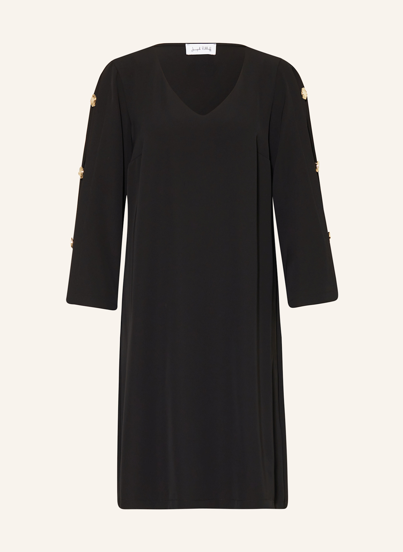 Joseph Ribkoff Sukienka z wycięciami i rękawami 3/4: CZARNY