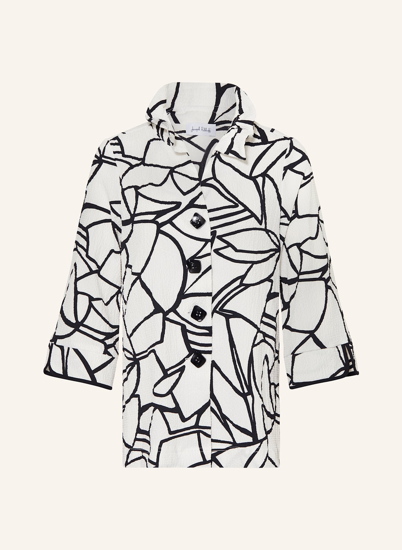 Joseph Ribkoff Kurtka z rękawem 3/4: ECRU / CZARNY