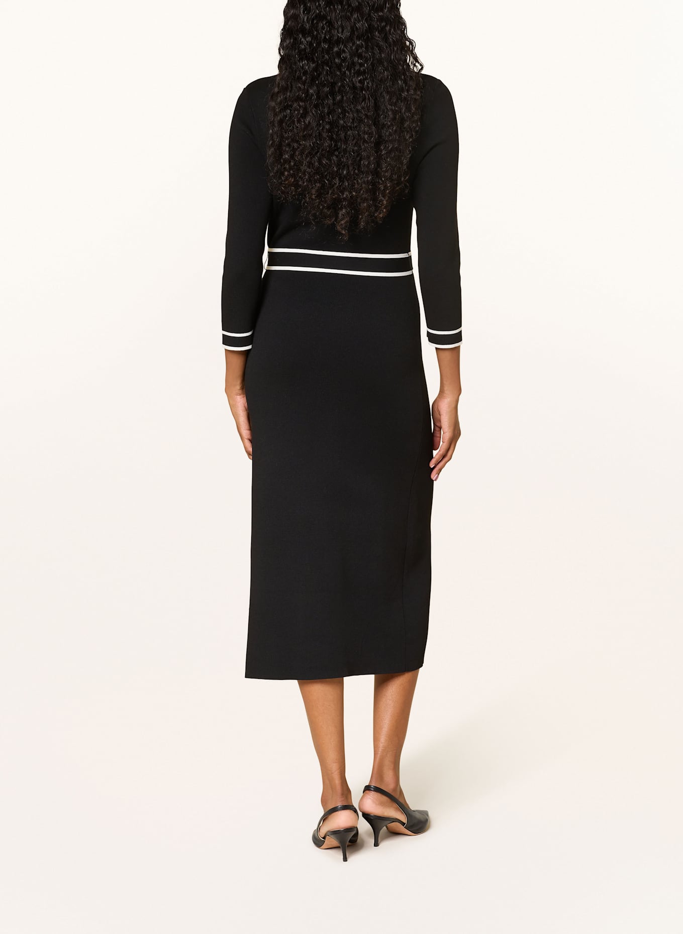 Joseph Ribkoff Knit dress: BLACK / ECRU