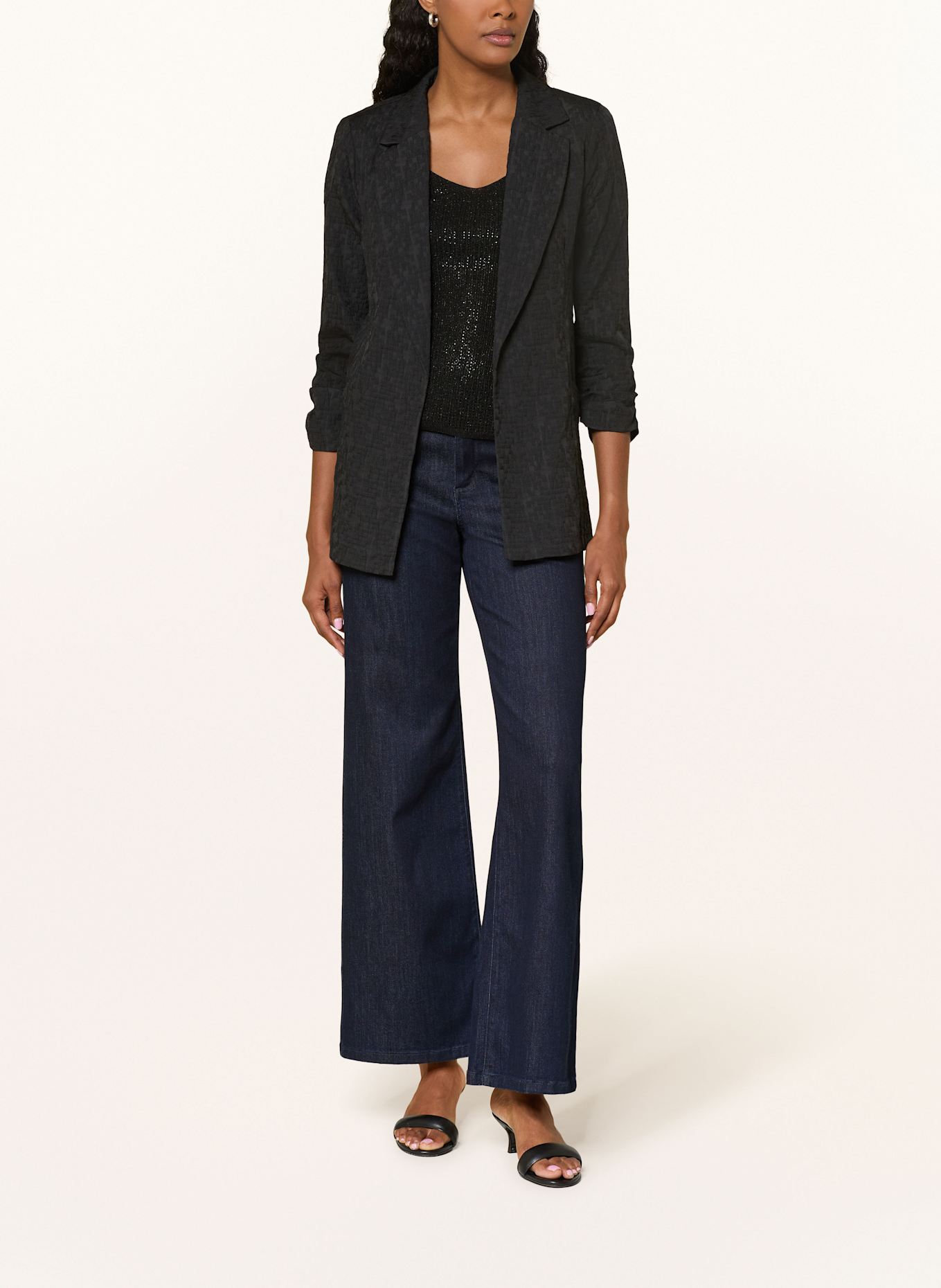 Joseph Ribkoff Blazer with 3/4 sleeve: BLACK