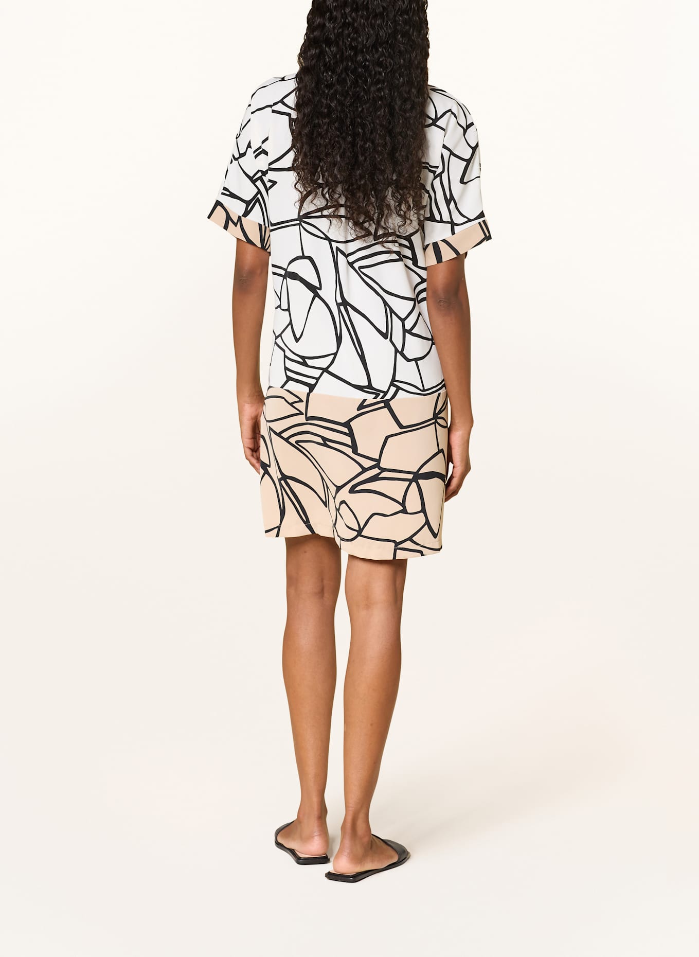 Joseph Ribkoff Hemdblusenkleid: ECRU / SCHWARZ / BEIGE