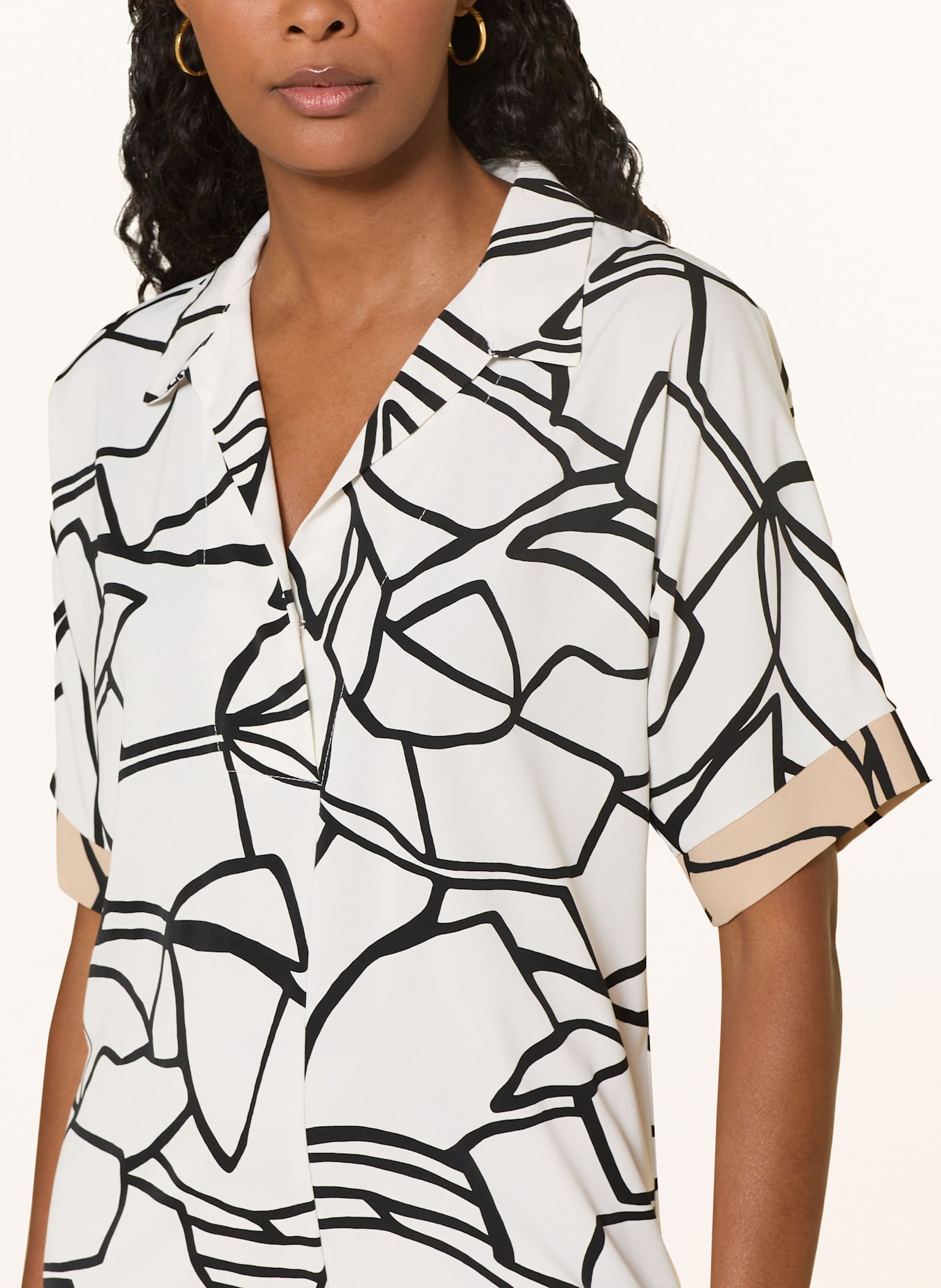 Joseph Ribkoff Hemdblusenkleid: ECRU / SCHWARZ / BEIGE