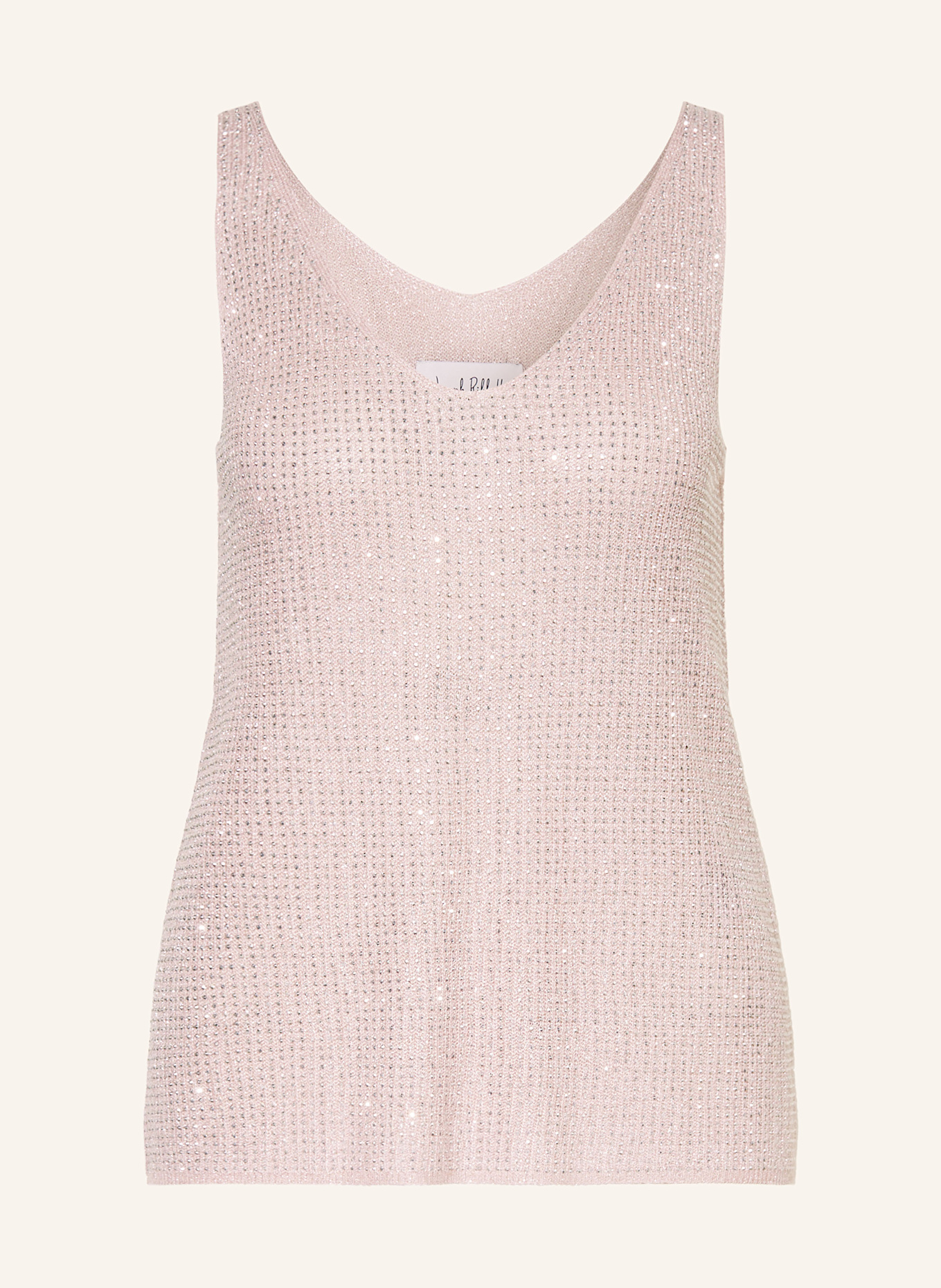Joseph Ribkoff Knit top with decorative gems: LIGHT PINK