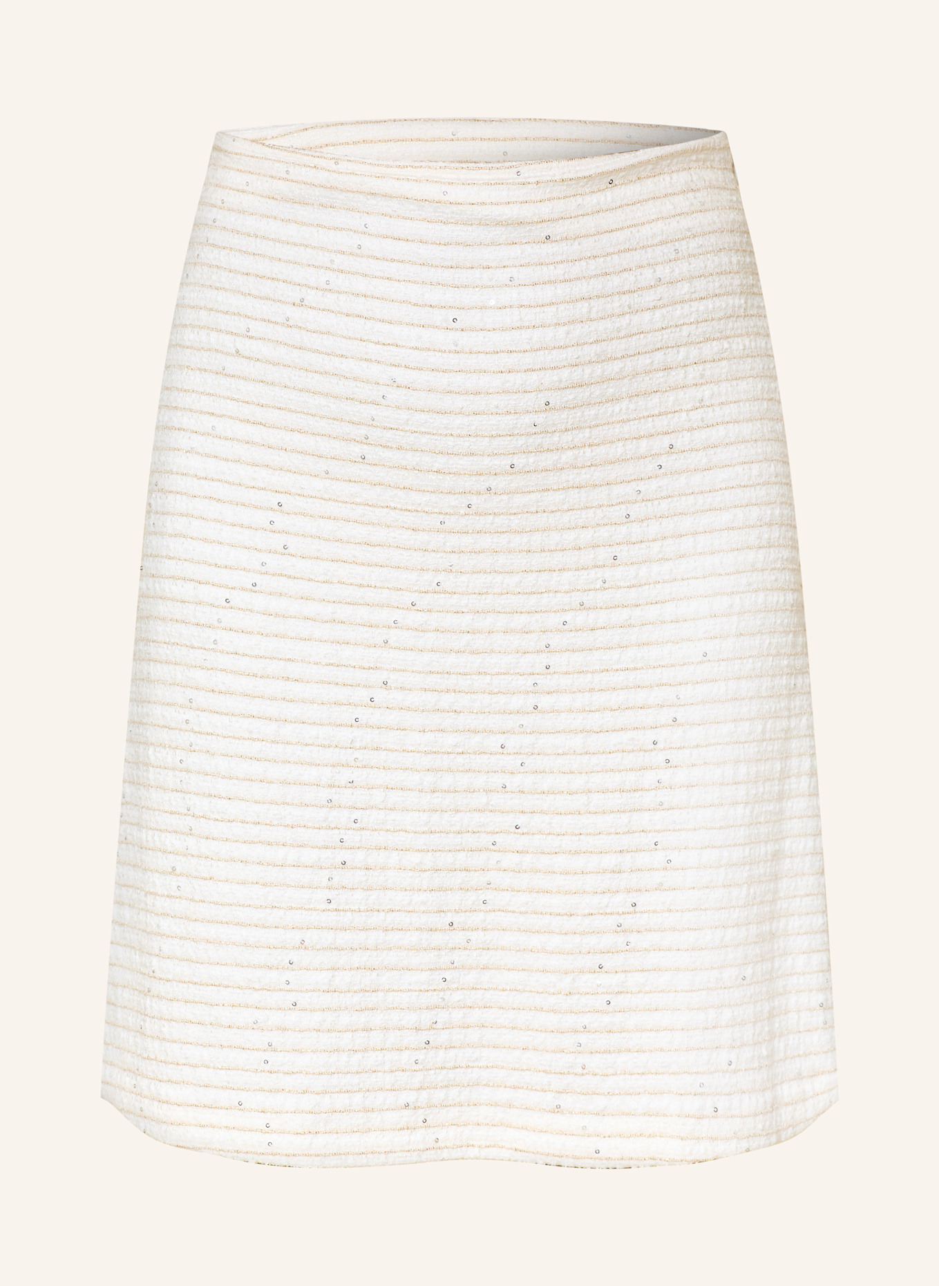 Joseph Ribkoff Bouclé-Rock mit Glitzergarn und Pailletten: CREME / GOLD