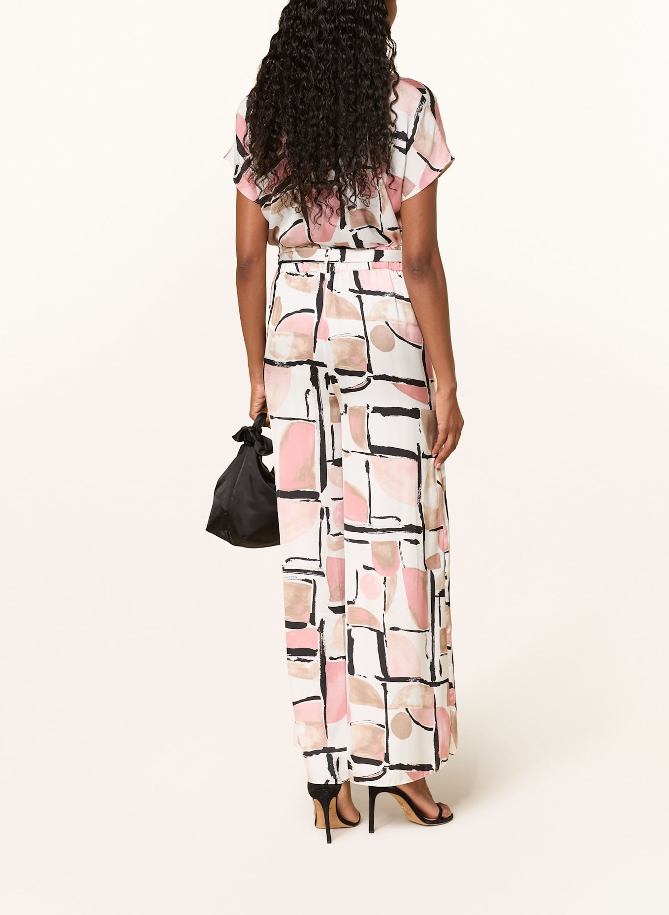 Joseph Ribkoff Blusenshirt aus Satin: ALTROSA / BEIGE / WEISS