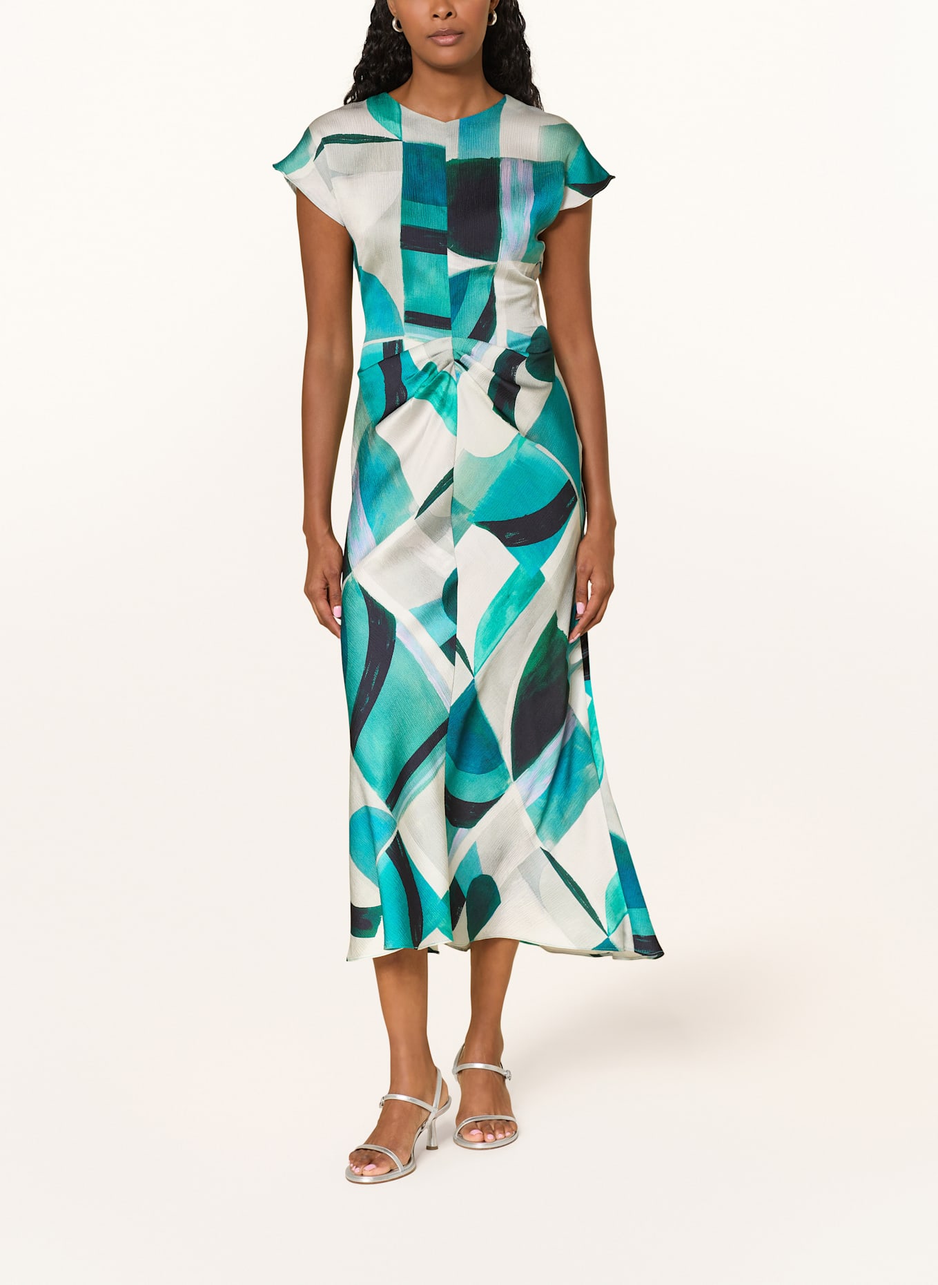 Joseph Ribkoff Kleid: PETROL / TAUPE / HELLLILA