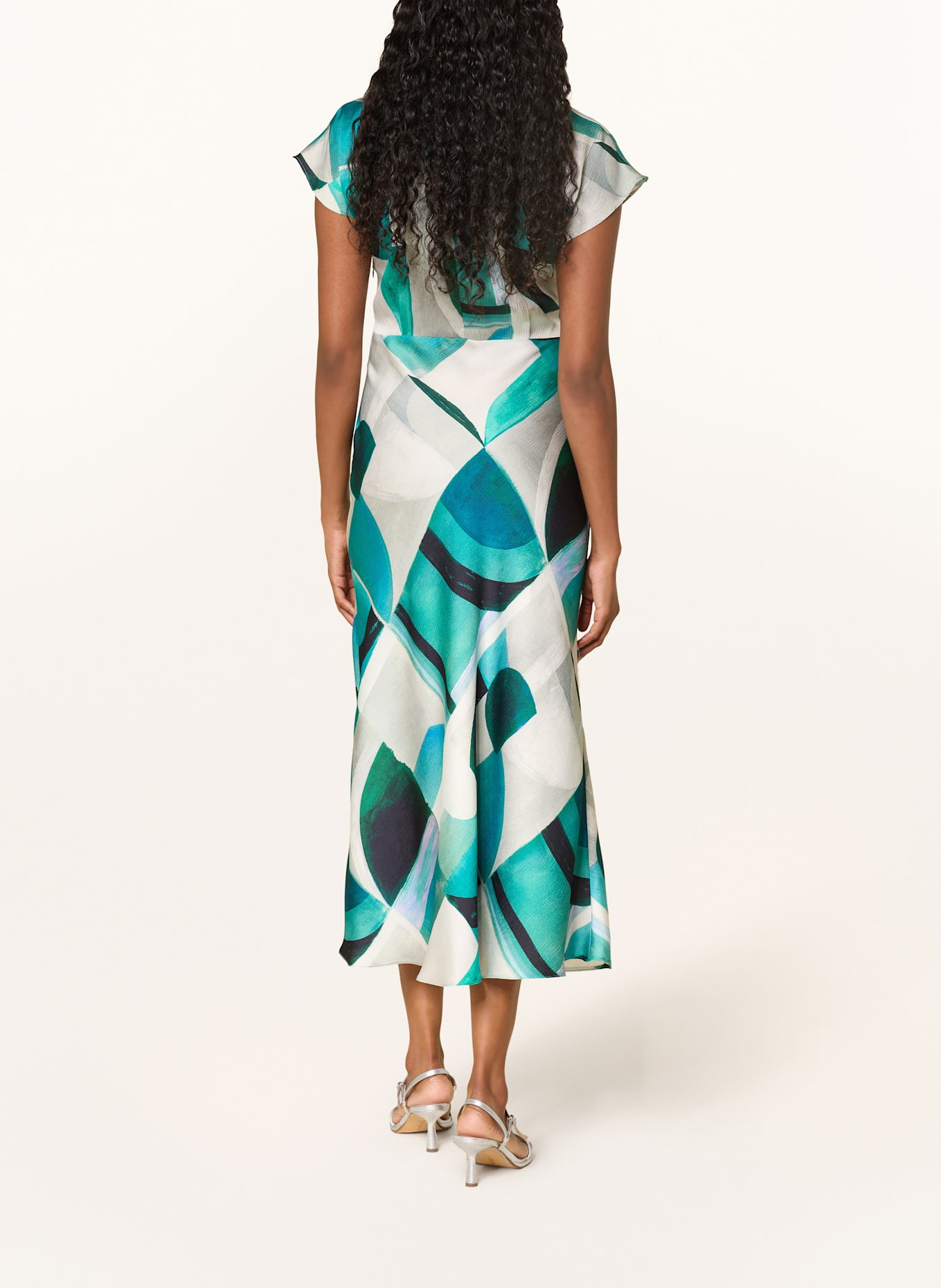 Joseph Ribkoff Kleid: PETROL / TAUPE / HELLLILA