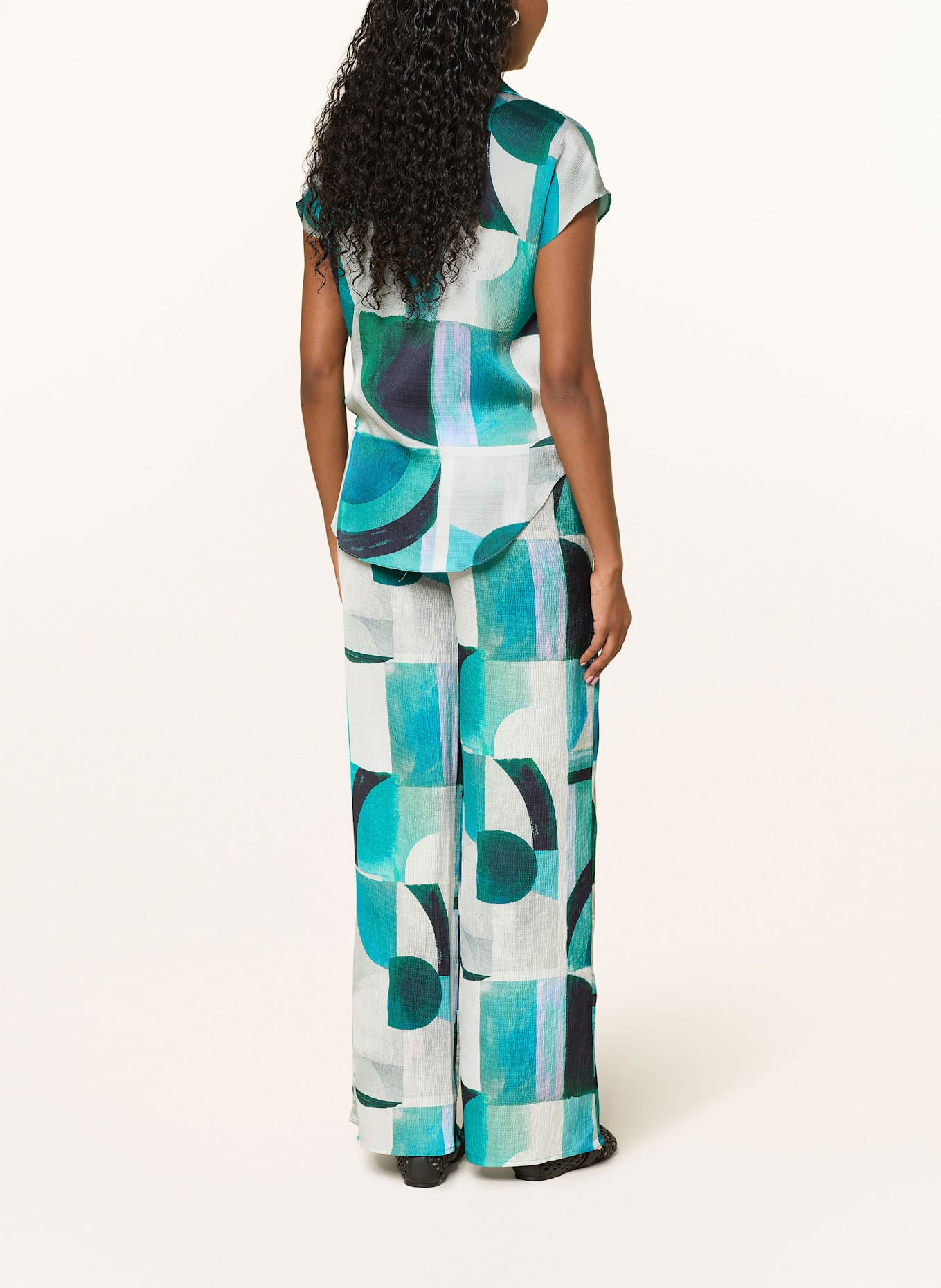 Joseph Ribkoff Chemisier à effet cache-cœur: TURQUOISE / BLEU CLAIR / BLANC