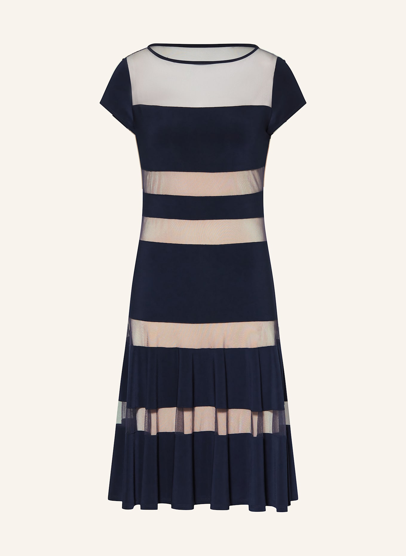 Joseph Ribkoff robe en jersey: BLEU FONCÉ / BEIGE