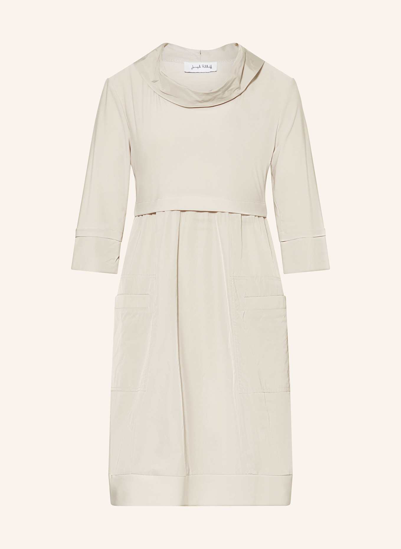 Joseph Ribkoff Kleid mit 3/4-Arm im Materialmix: CREME