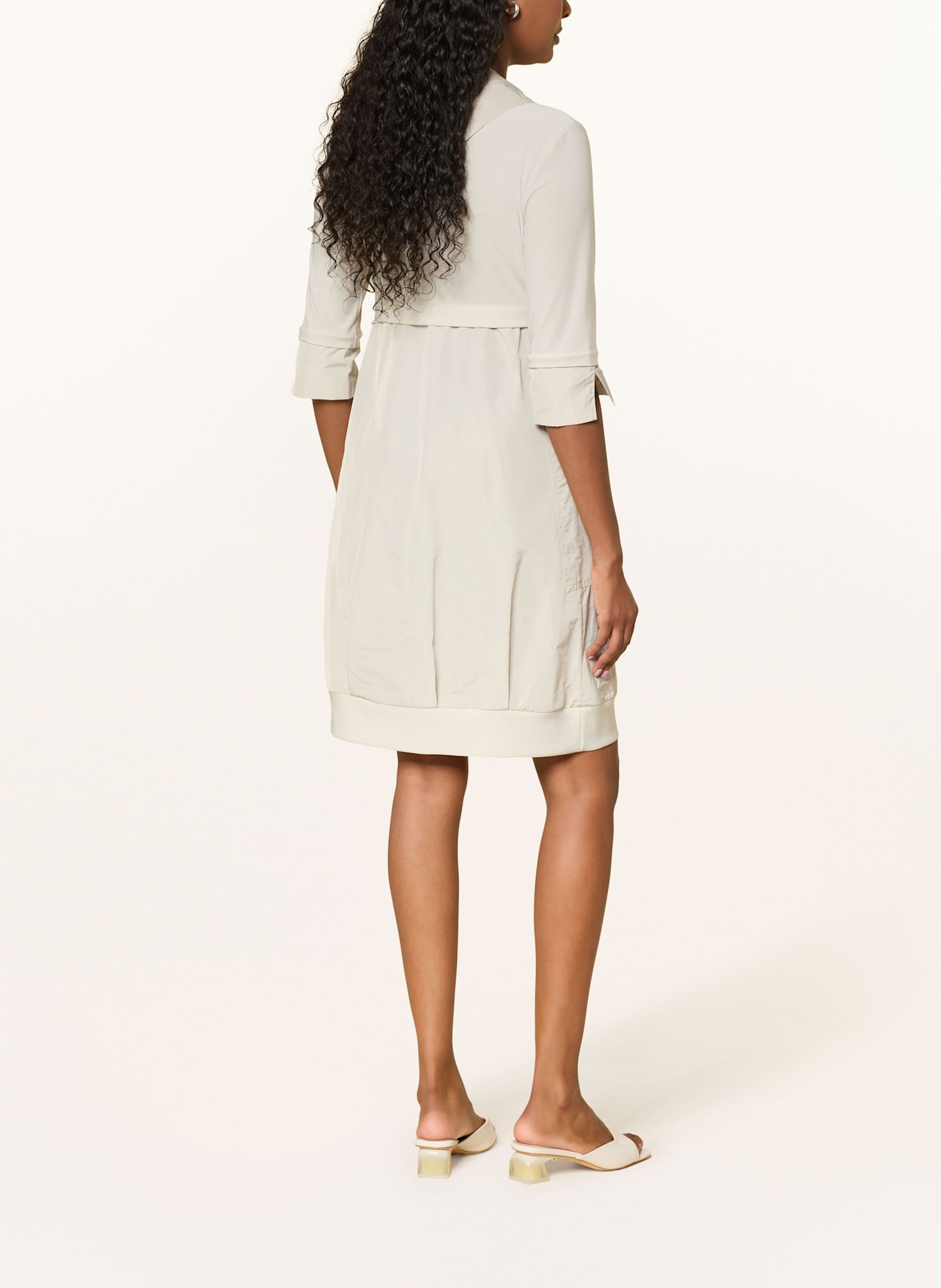 Joseph Ribkoff Kleid mit 3/4-Arm im Materialmix: CREME