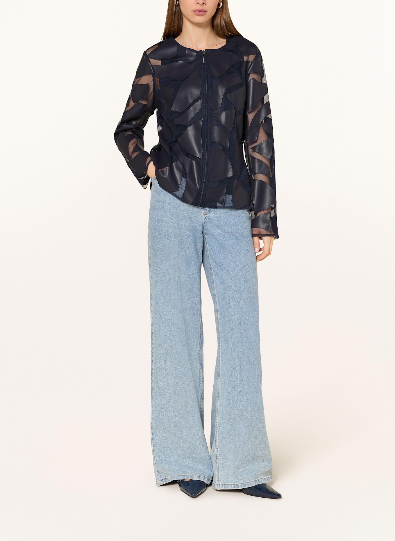 Joseph Ribkoff Mesh-Jacke: DUNKELBLAU