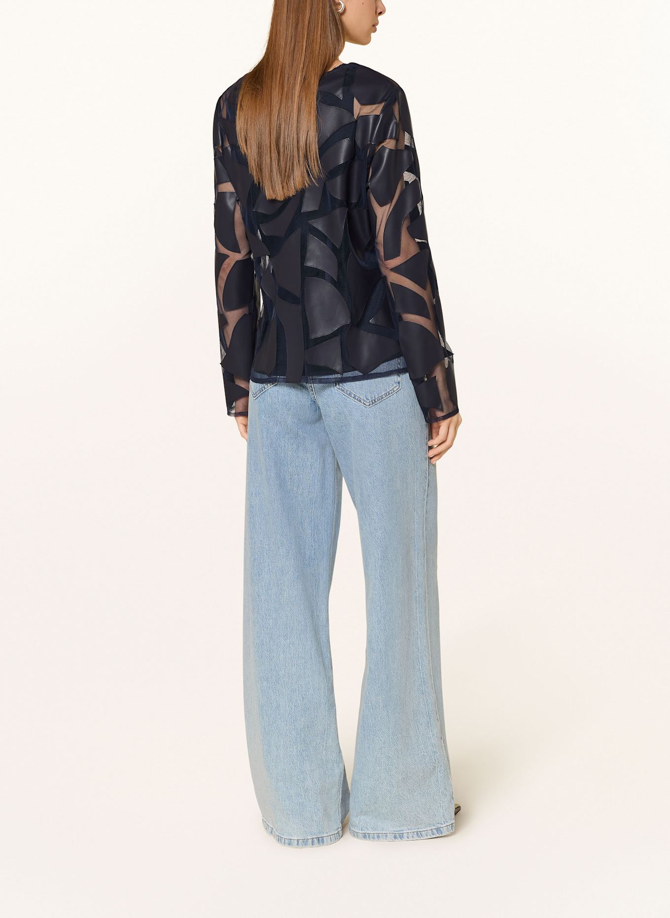 Joseph Ribkoff Mesh-Jacke: DUNKELBLAU