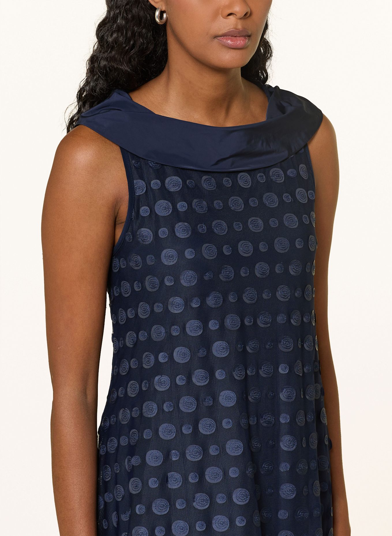 Joseph Ribkoff Mesh-Kleid: DUNKELBLAU