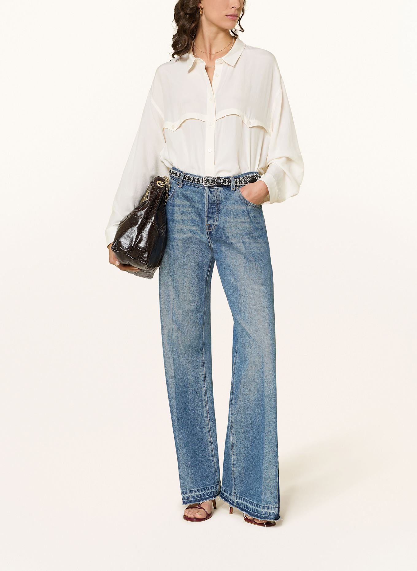 ba&sh Hemdbluse HAORA aus Seide: ECRU